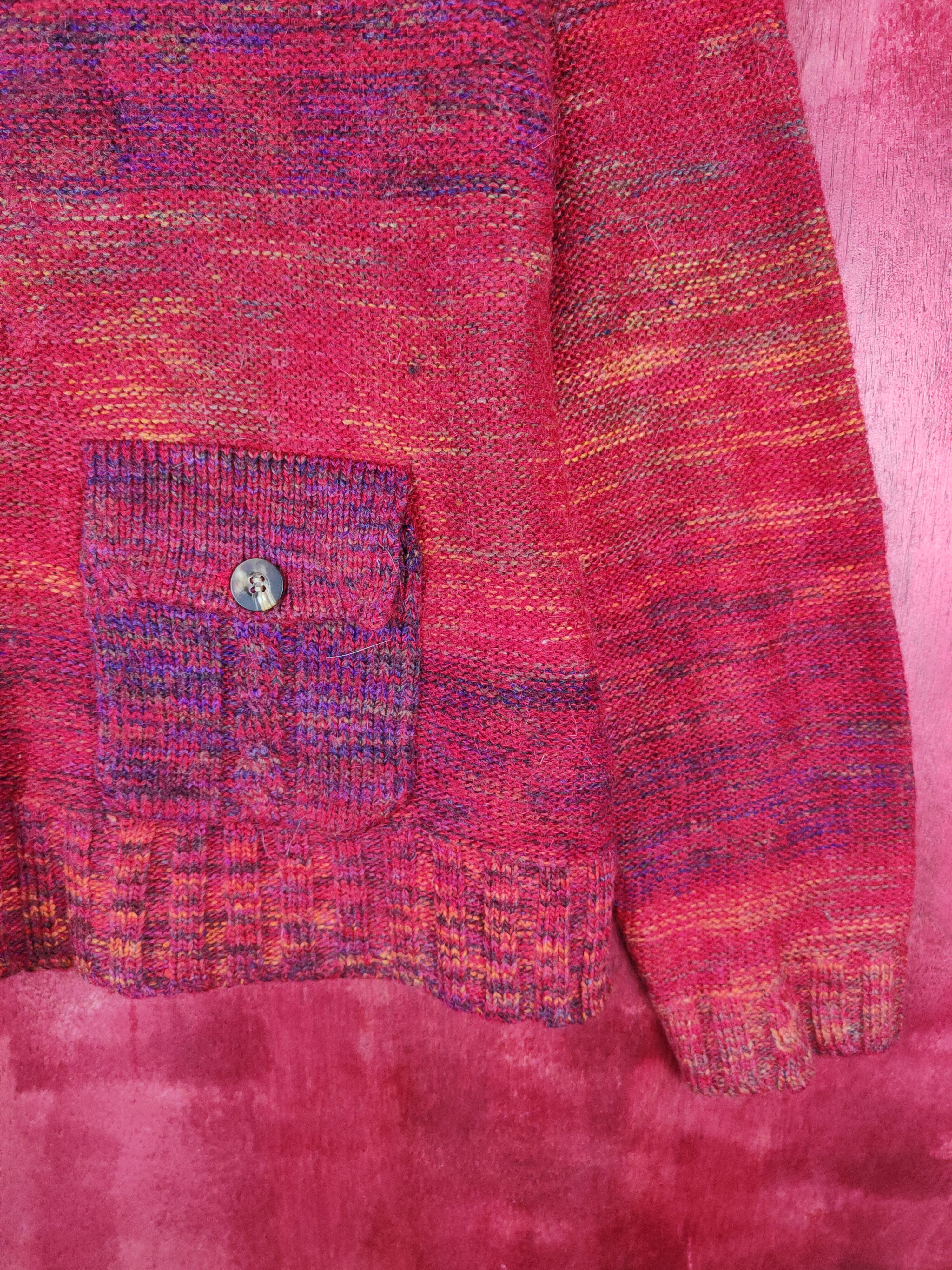 Japanese Brand Tina Lisa Red Knitwear cardigan japan #5260 Size M / US 6-8 / IT 42-44 - 4 Thumbnail
