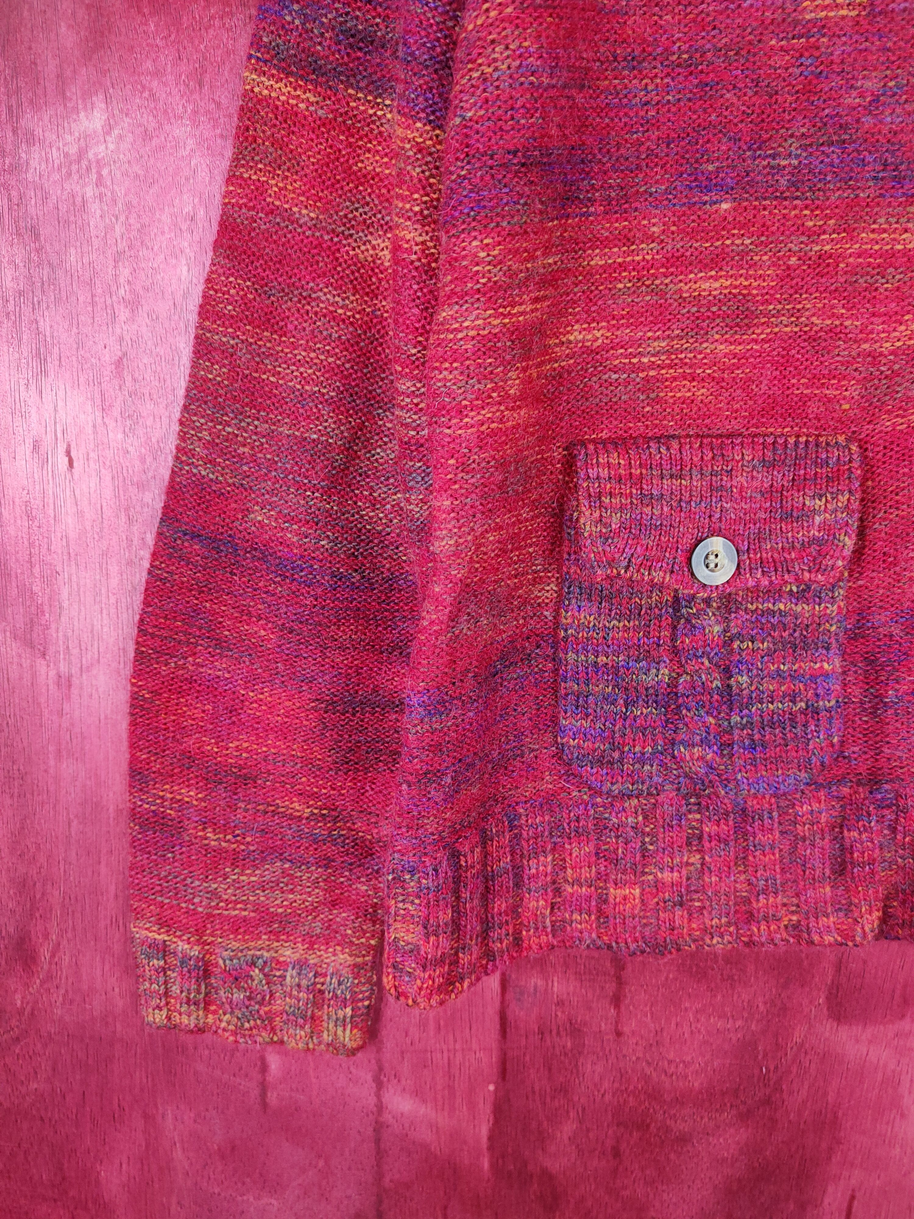 Japanese Brand Tina Lisa Red Knitwear cardigan japan #5260 Size M / US 6-8 / IT 42-44 - 3 Thumbnail