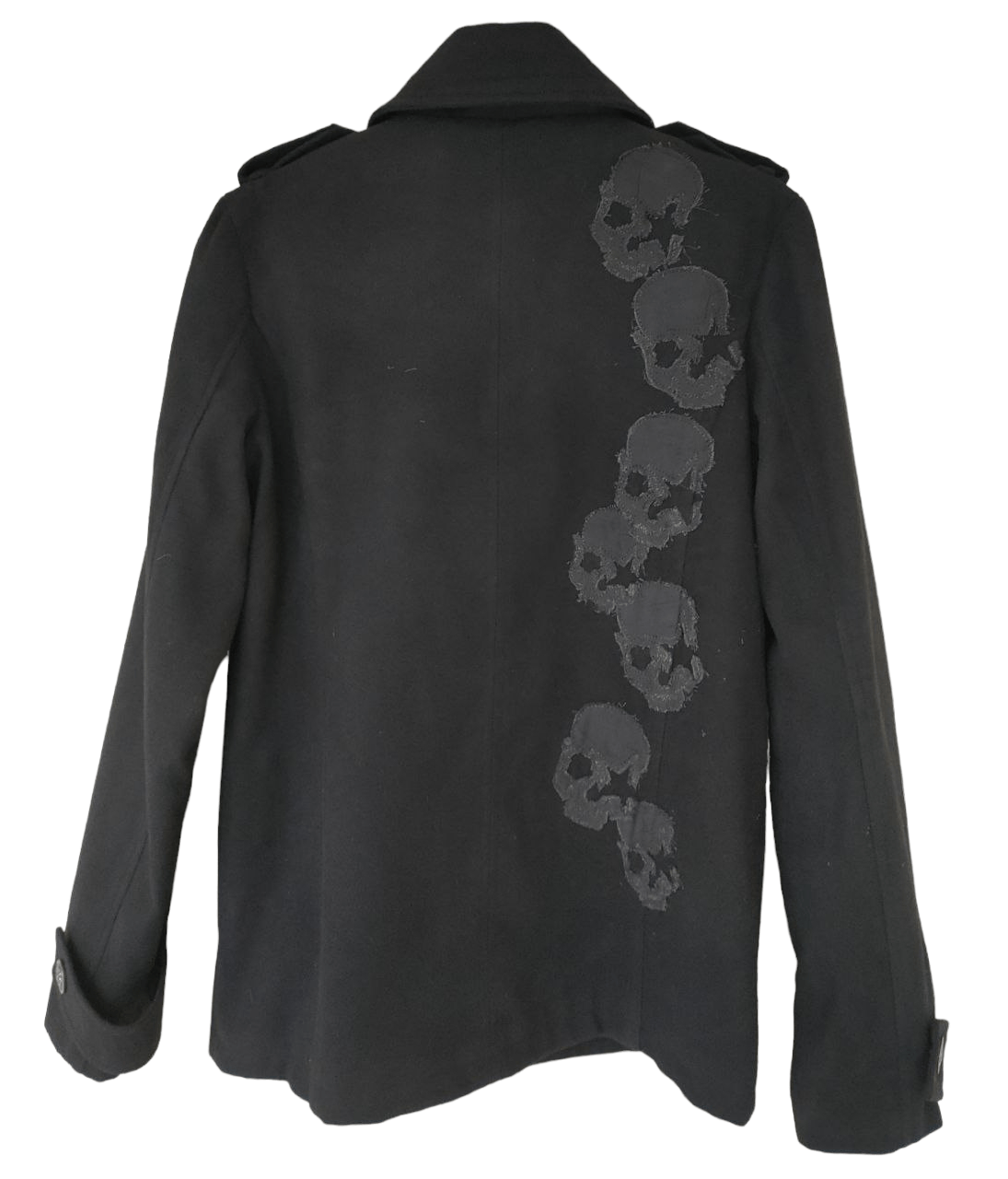 image of Skulls x The Anarchy Glad News Skull Punk Jacket in Black, Men's (Size Small)