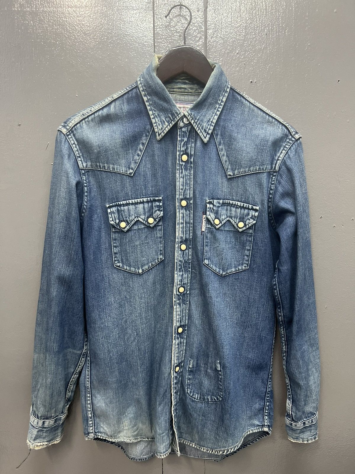 Blue Blue Japan × Vintage VINTAGE🔥BLUE BLUE JAPAN PEARL SNAP BUTTON SHIRT Size US M / EU 48-50 / 2 - 2 Thumbnail