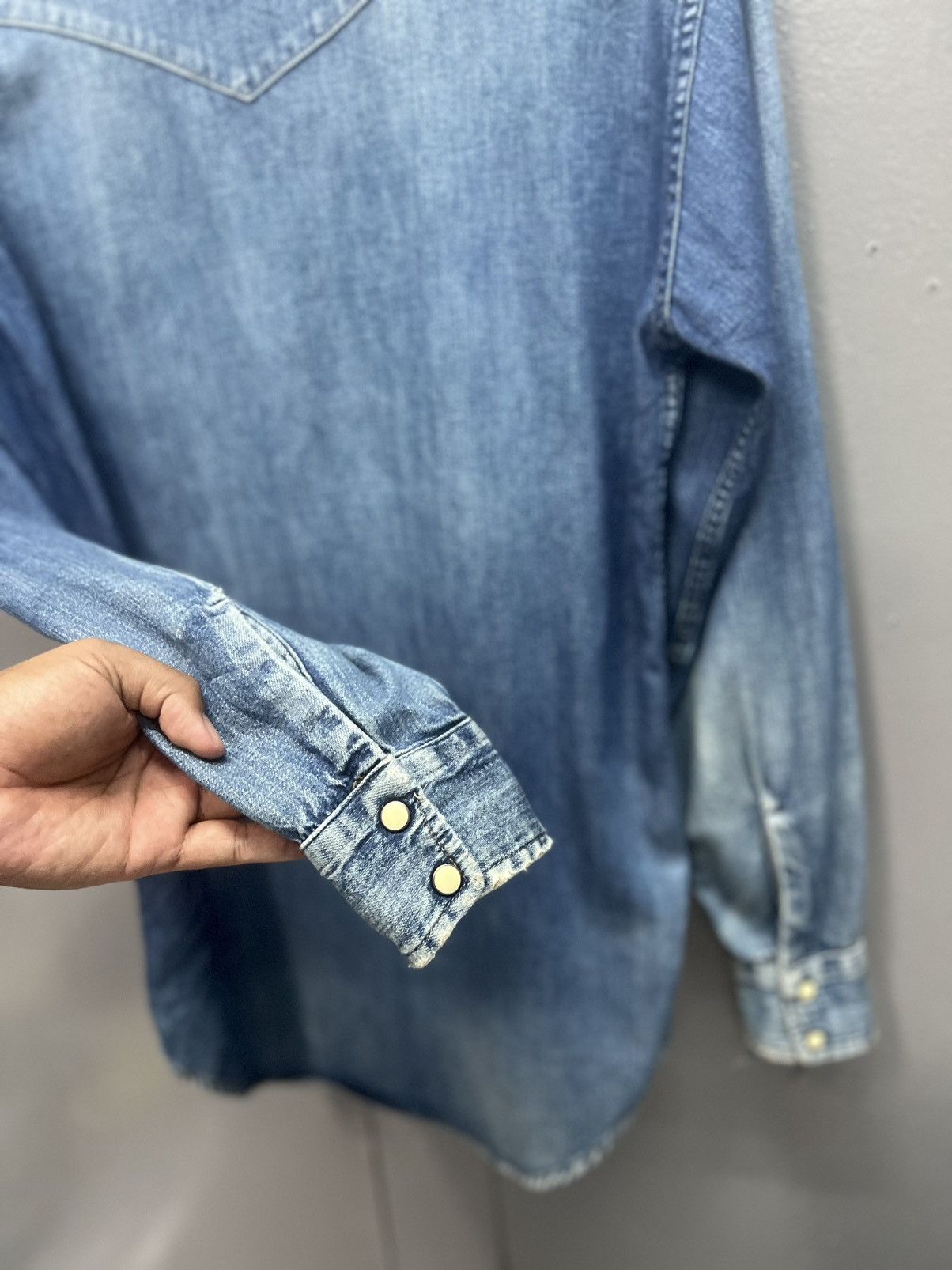 Blue Blue Japan × Vintage VINTAGE🔥BLUE BLUE JAPAN PEARL SNAP BUTTON SHIRT Size US M / EU 48-50 / 2 - 8 Thumbnail