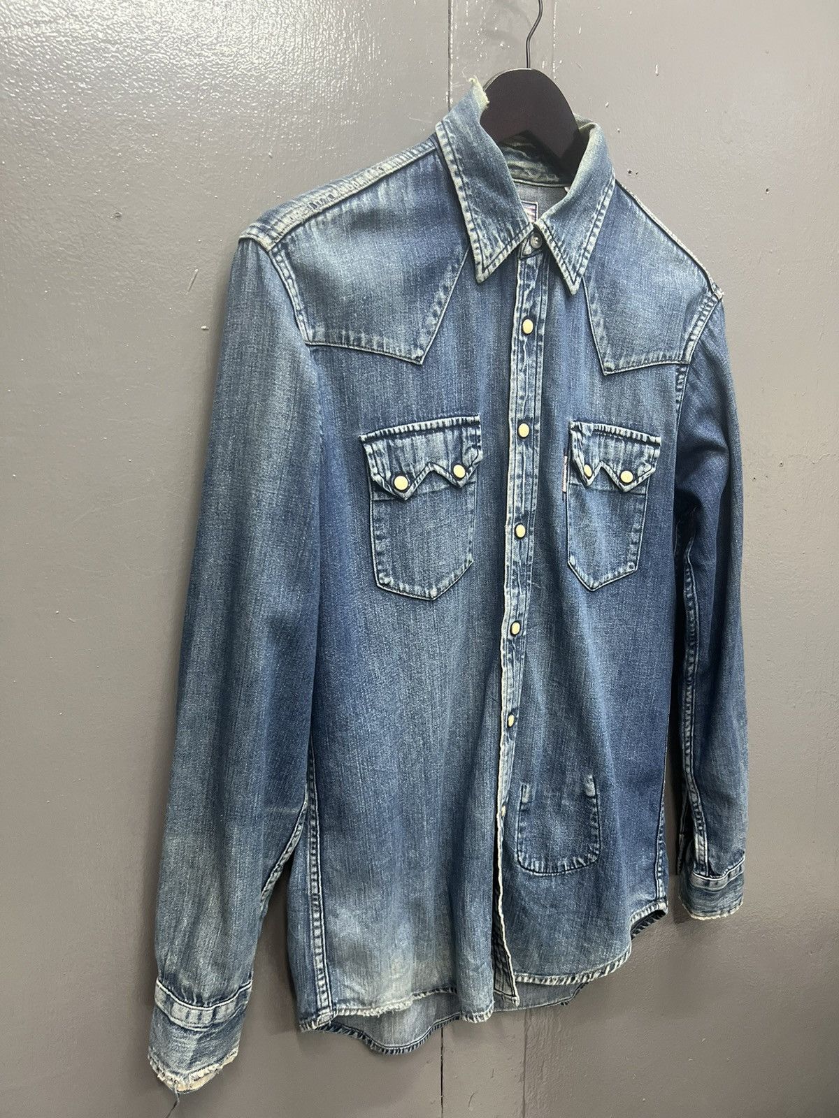 Blue Blue Japan × Vintage VINTAGE🔥BLUE BLUE JAPAN PEARL SNAP BUTTON SHIRT Size US M / EU 48-50 / 2 - 3 Thumbnail
