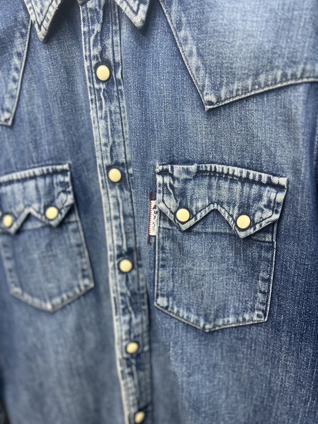 Blue Blue Japan × Vintage VINTAGE🔥BLUE BLUE JAPAN PEARL SNAP BUTTON SHIRT Size US M / EU 48-50 / 2 - 6 Thumbnail