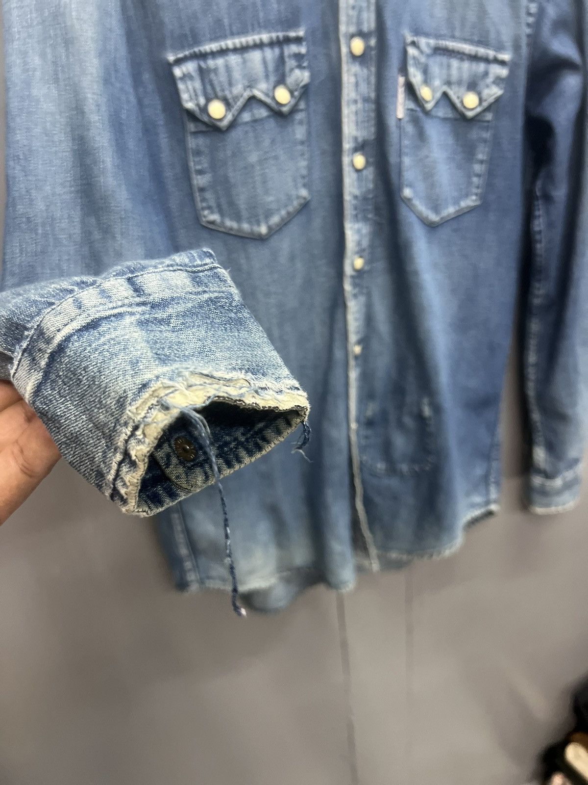 Blue Blue Japan × Vintage VINTAGE🔥BLUE BLUE JAPAN PEARL SNAP BUTTON SHIRT Size US M / EU 48-50 / 2 - 5 Thumbnail