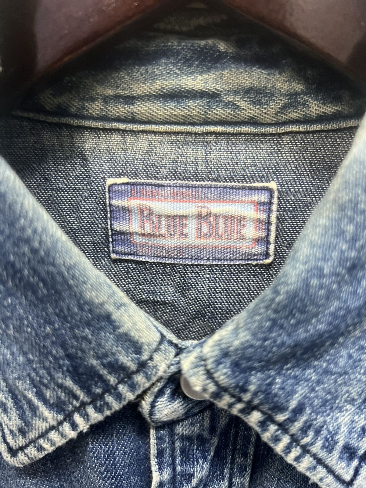 Blue Blue Japan × Vintage VINTAGE🔥BLUE BLUE JAPAN PEARL SNAP BUTTON SHIRT Size US M / EU 48-50 / 2 - 10 Thumbnail