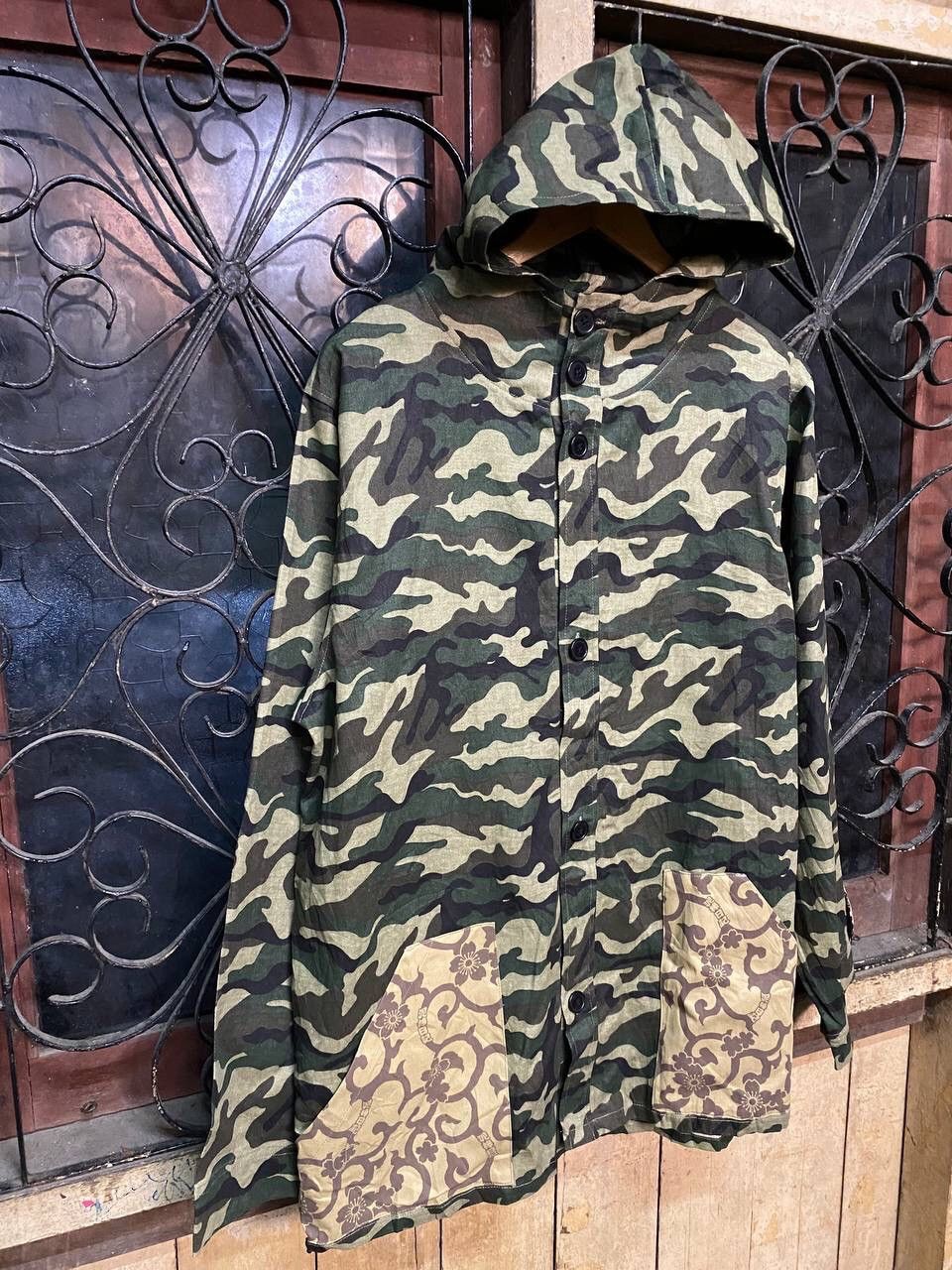 Japanese Brand MEN HOODIE ARMY CAMO JACKET Size US L / EU 52-54 / 3 - 2 Thumbnail