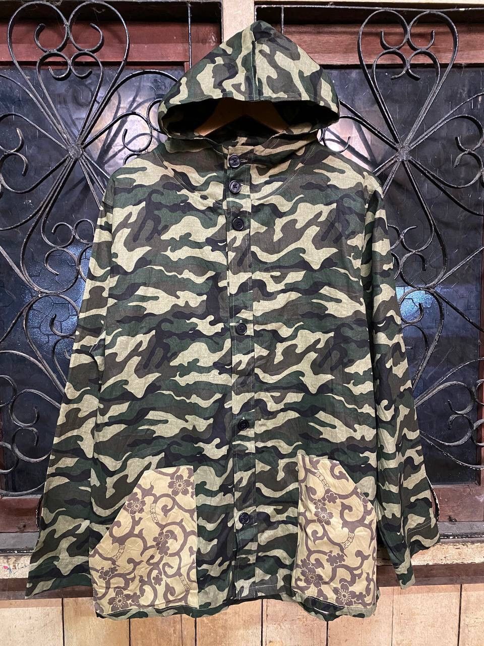 Japanese Brand MEN HOODIE ARMY CAMO JACKET Size US L / EU 52-54 / 3 - 1 Thumbnail