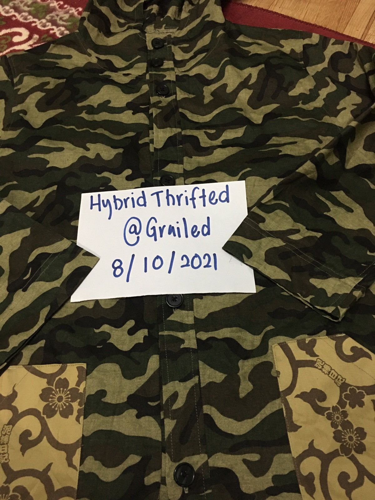 Japanese Brand MEN HOODIE ARMY CAMO JACKET Size US L / EU 52-54 / 3 - 10 Thumbnail