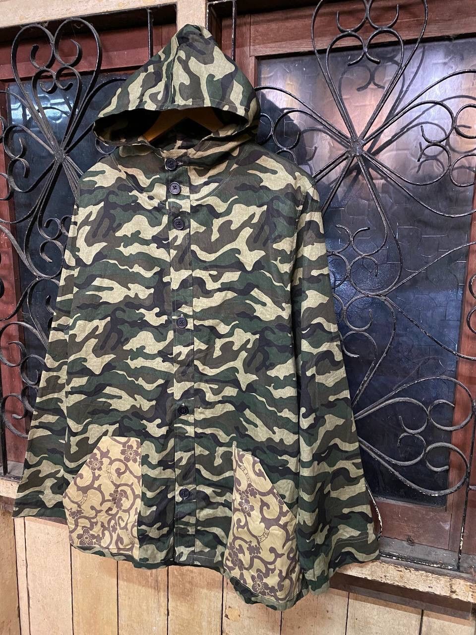 Japanese Brand MEN HOODIE ARMY CAMO JACKET Size US L / EU 52-54 / 3 - 3 Thumbnail