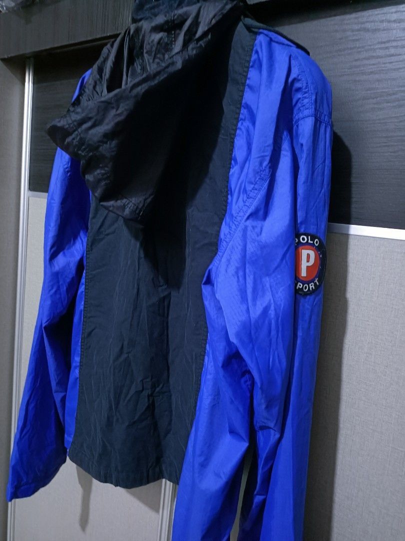 Polo Ralph Lauren × Vintage Vtg. 90s polo sport Ralph Lauren windbreaker hoodie jacket Size US M / EU 48-50 / 2 - 6 Thumbnail