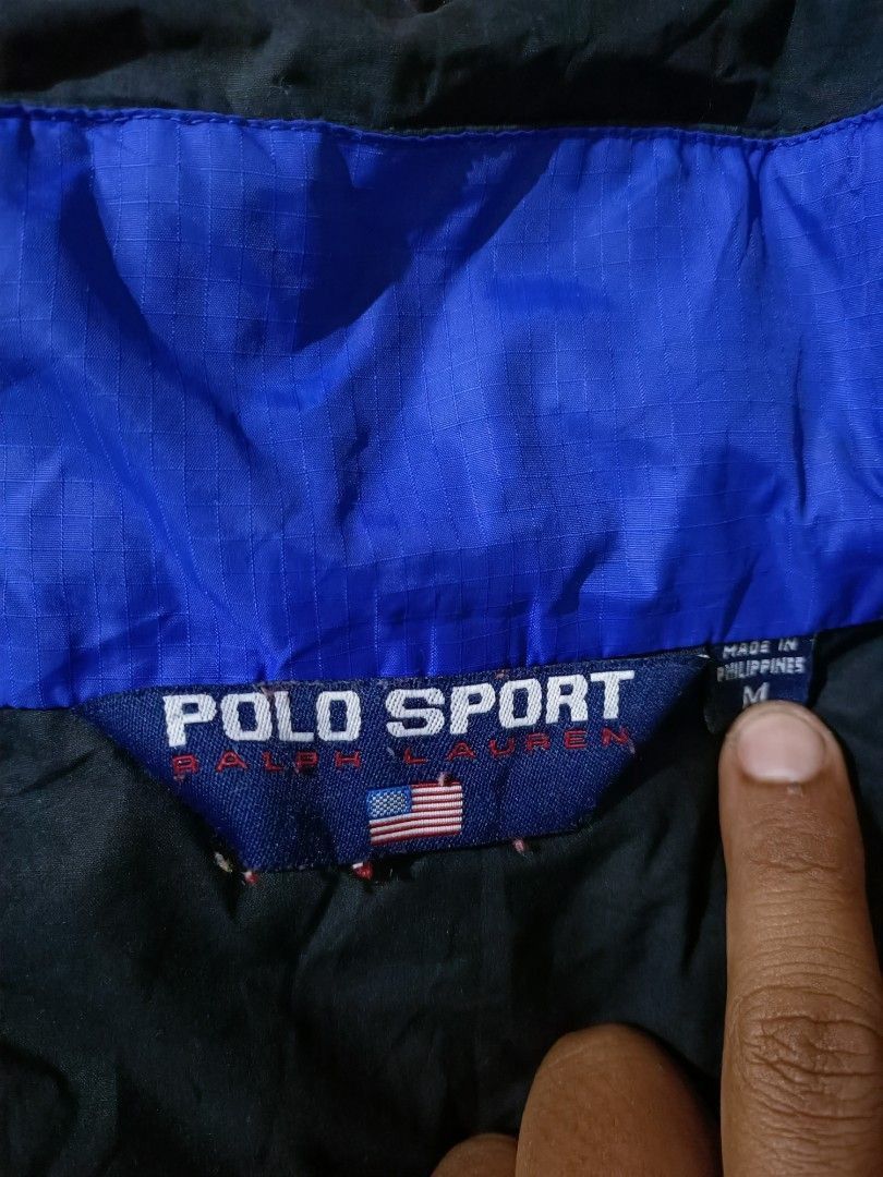 Polo Ralph Lauren × Vintage Vtg. 90s polo sport Ralph Lauren windbreaker hoodie jacket Size US M / EU 48-50 / 2 - 8 Thumbnail