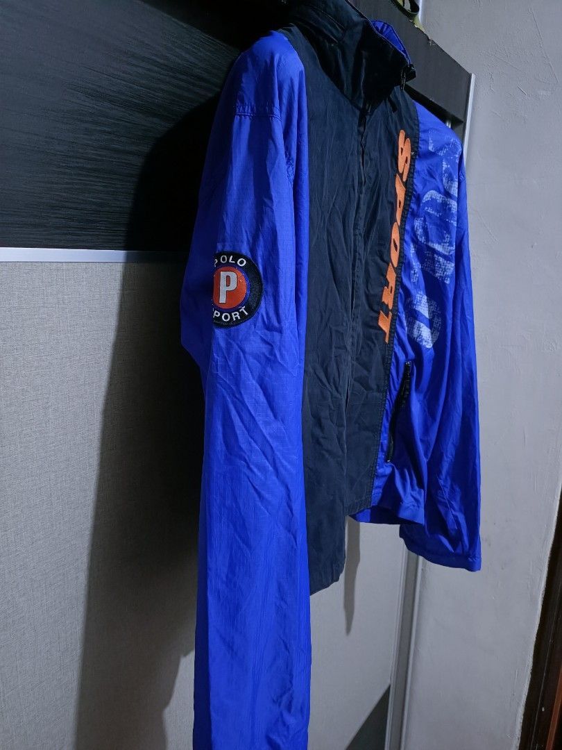 Polo Ralph Lauren × Vintage Vtg. 90s polo sport Ralph Lauren windbreaker hoodie jacket Size US M / EU 48-50 / 2 - 3 Thumbnail