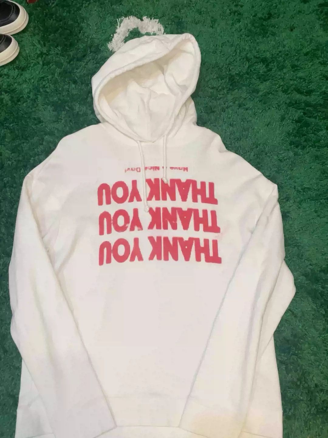 Raf Simons raf simons white red letters graffiti pop-up hoodie Size US L / EU 52-54 / 3 - 1 Thumbnail