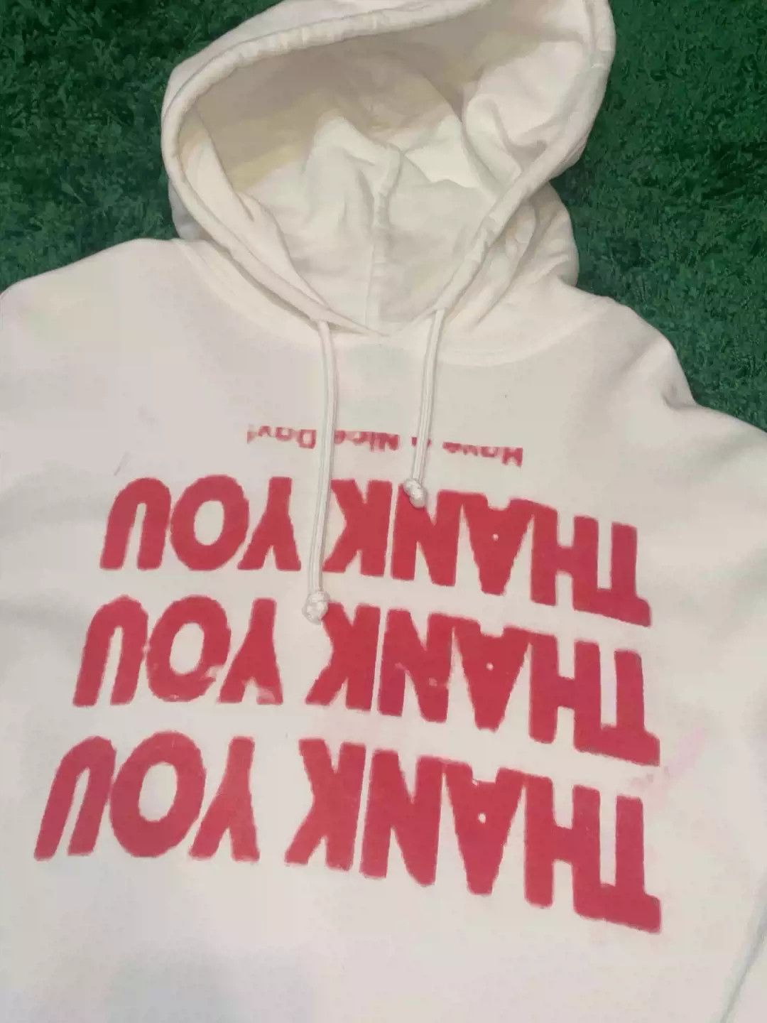 Raf Simons raf simons white red letters graffiti pop-up hoodie Size US L / EU 52-54 / 3 - 3 Thumbnail