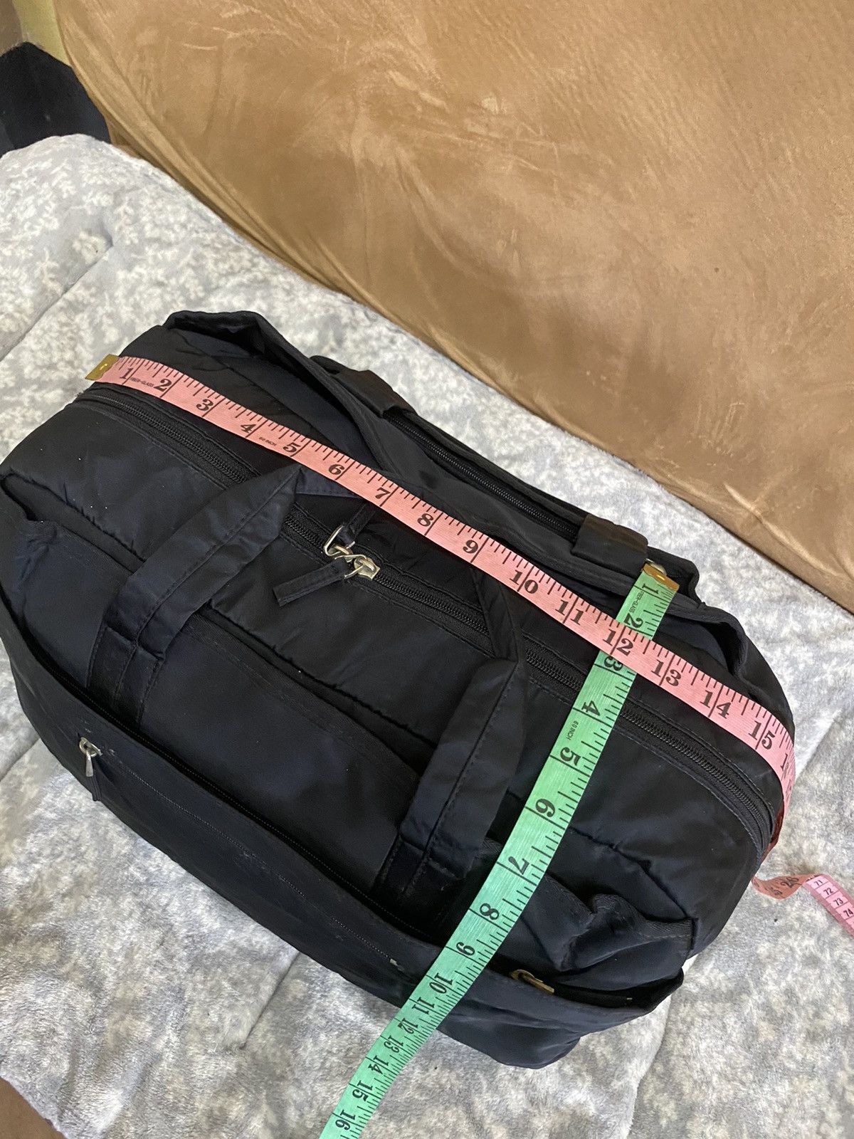 Issey Miyake × Japanese Brand × Yohji Yamamoto Black Y’Saccs By Yohji Yamamoto triagle Travel duffle bag Size ONE SIZE - 5 Thumbnail