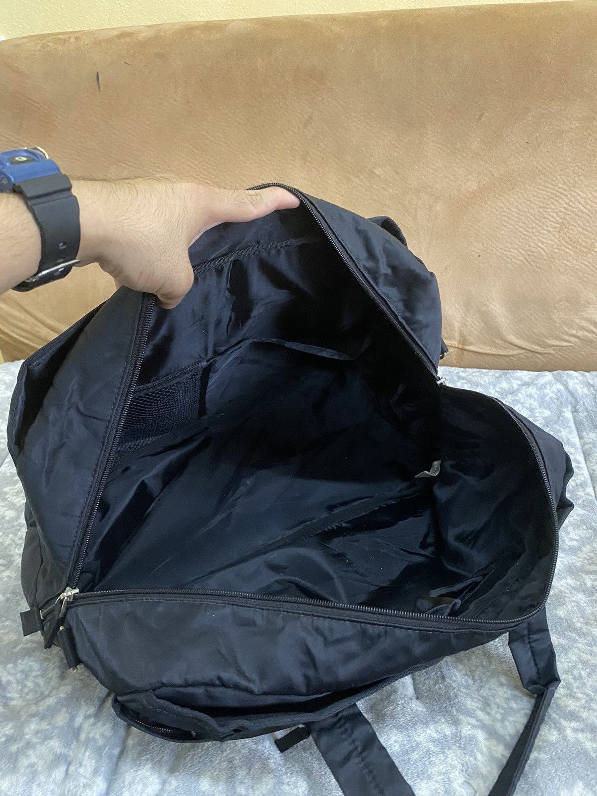 Issey Miyake × Japanese Brand × Yohji Yamamoto Black Y’Saccs By Yohji Yamamoto triagle Travel duffle bag Size ONE SIZE - 6 Thumbnail
