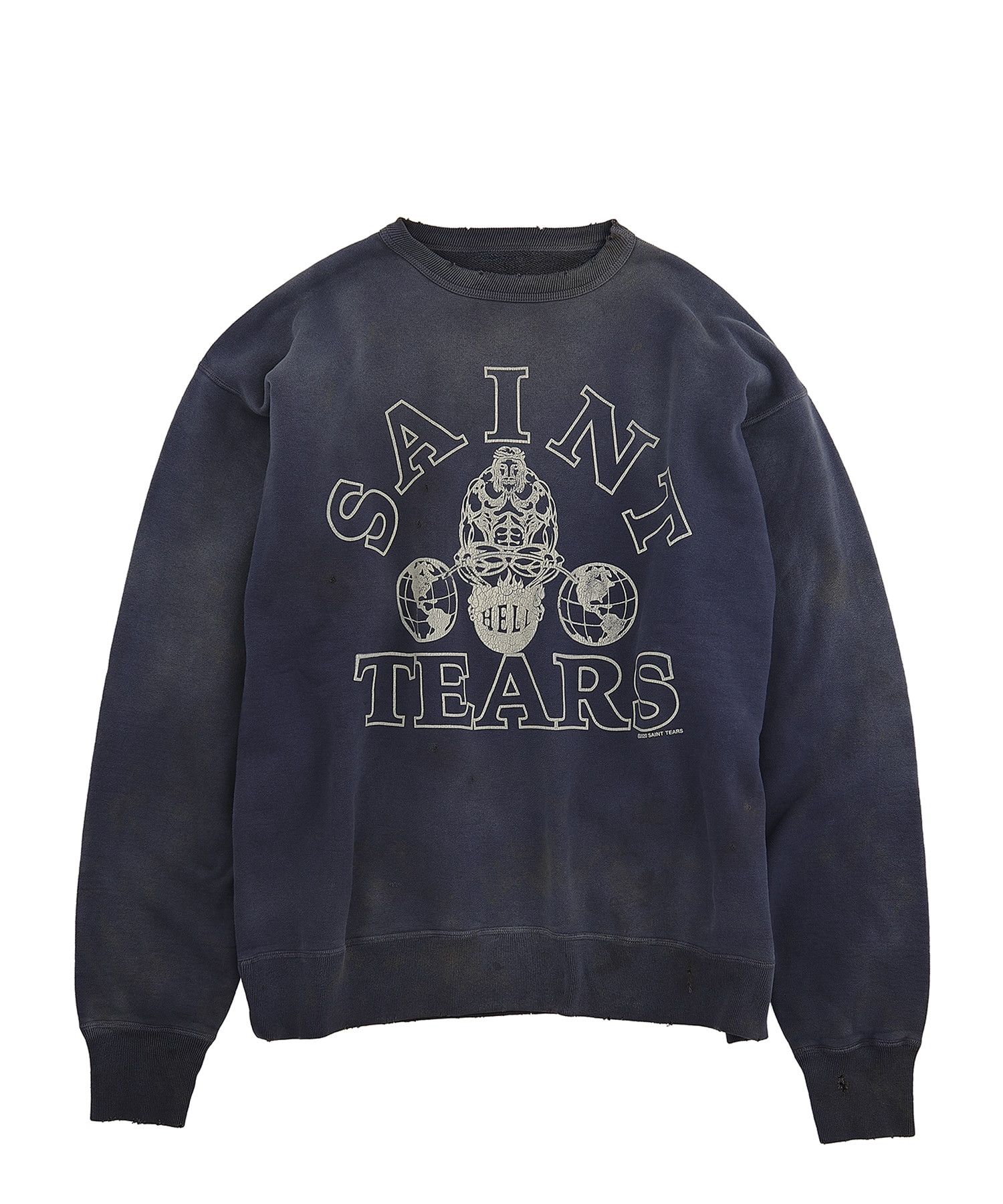 READYMADE Saint Michael x Denim Tears Aged Navy Sweatshirt | Grailed