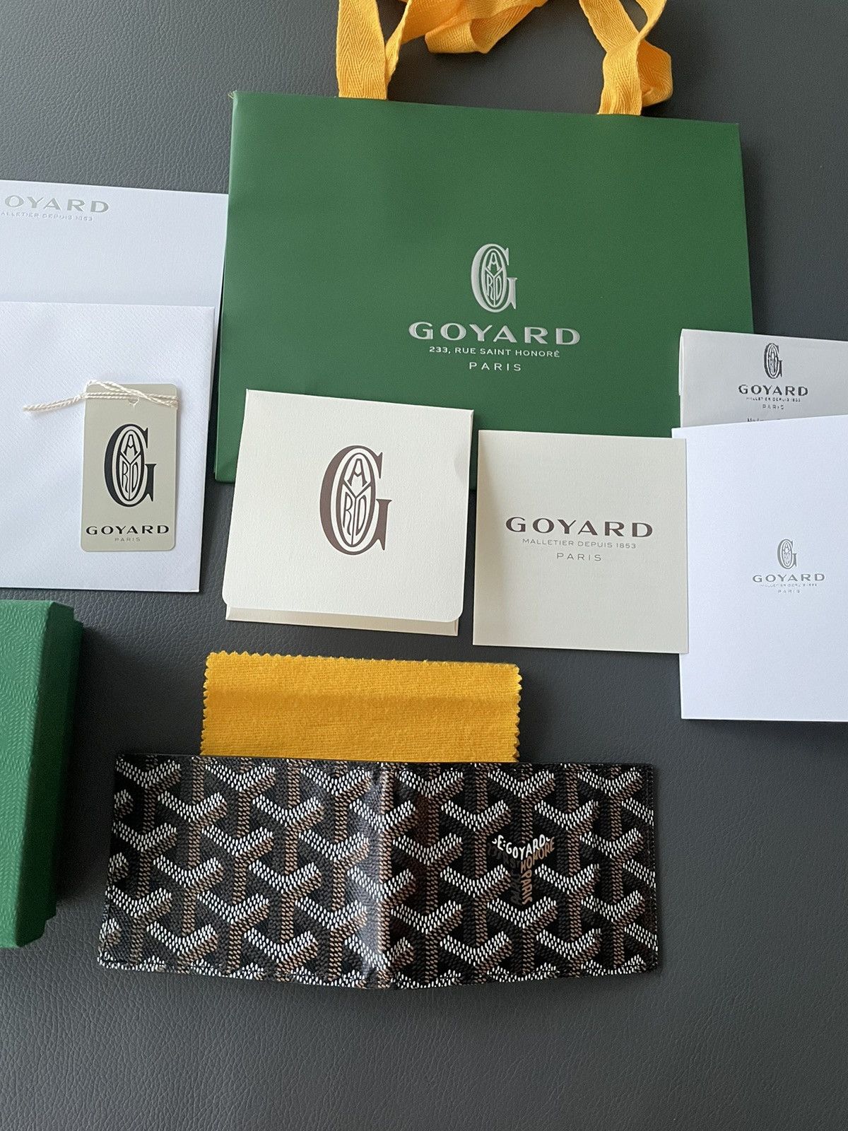 image of Limited Edition Iconic Goyard Logo Wallet in Black, Women's