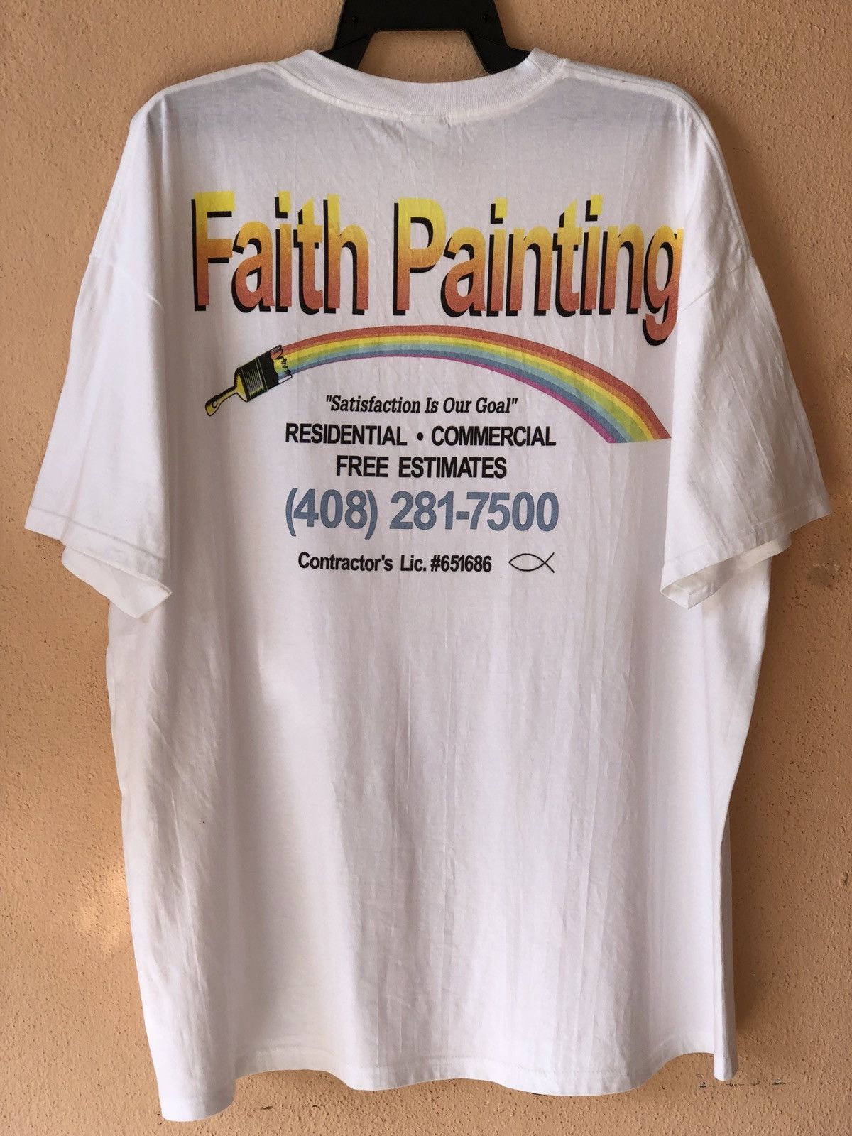 Vintage Vintage Faith Painting Advertising Art Tee Size US XXL / EU 58 / 5 - 1 Thumbnail