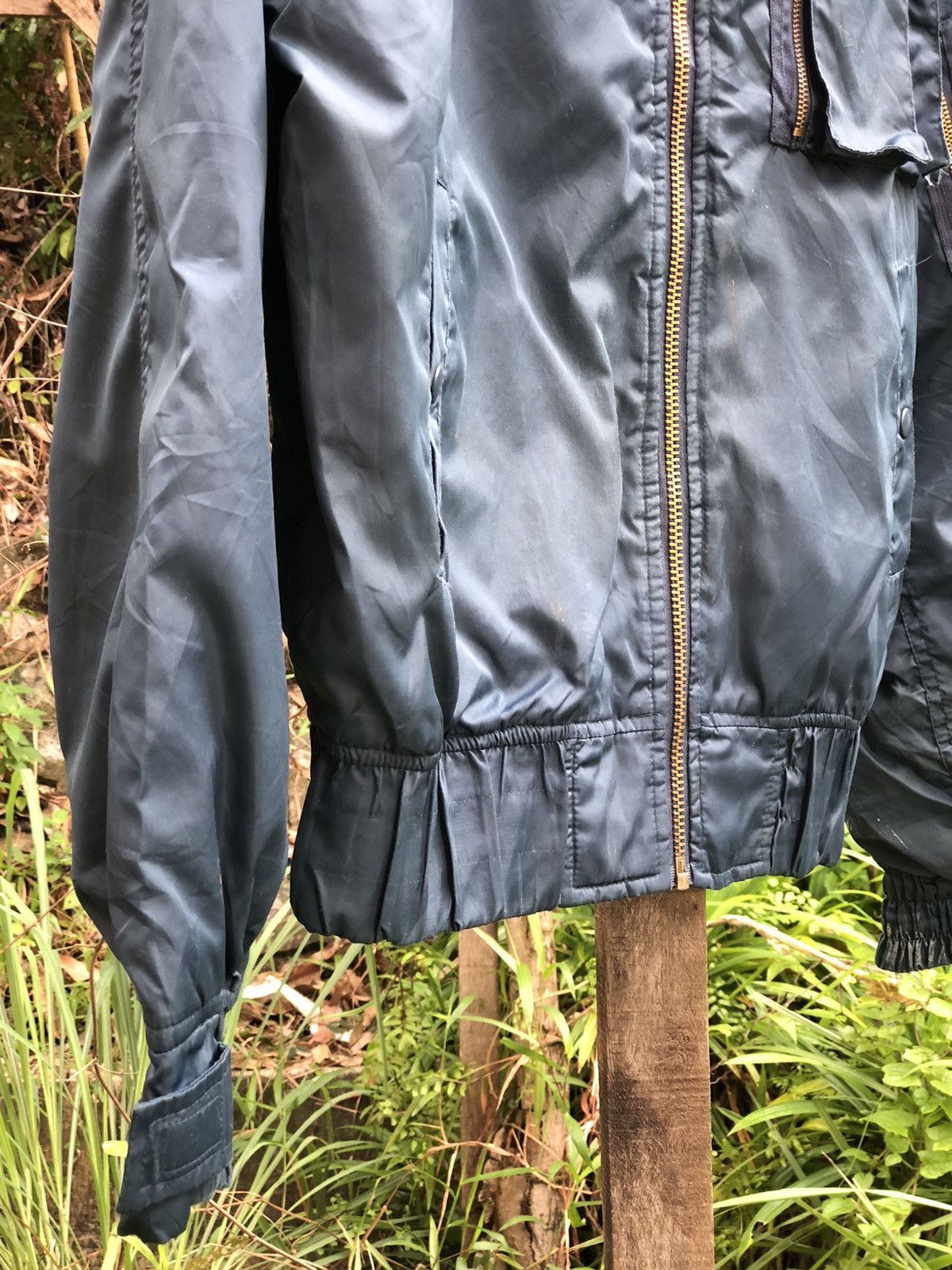 Japanese Brand Vintage 90's Bomber Jacket Fur Collar by Tomahawk Jumper Size US L / EU 52-54 / 3 - 3 Thumbnail