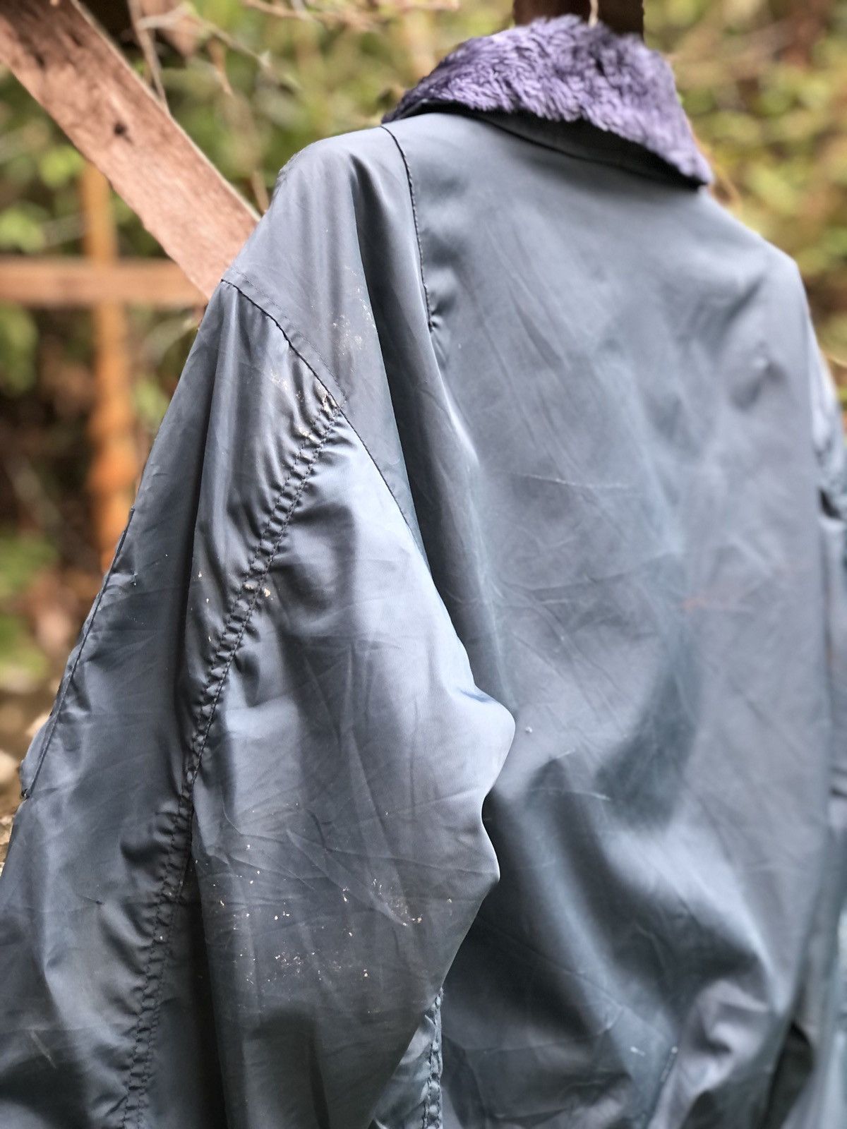 Japanese Brand Vintage 90's Bomber Jacket Fur Collar by Tomahawk Jumper Size US L / EU 52-54 / 3 - 5 Thumbnail