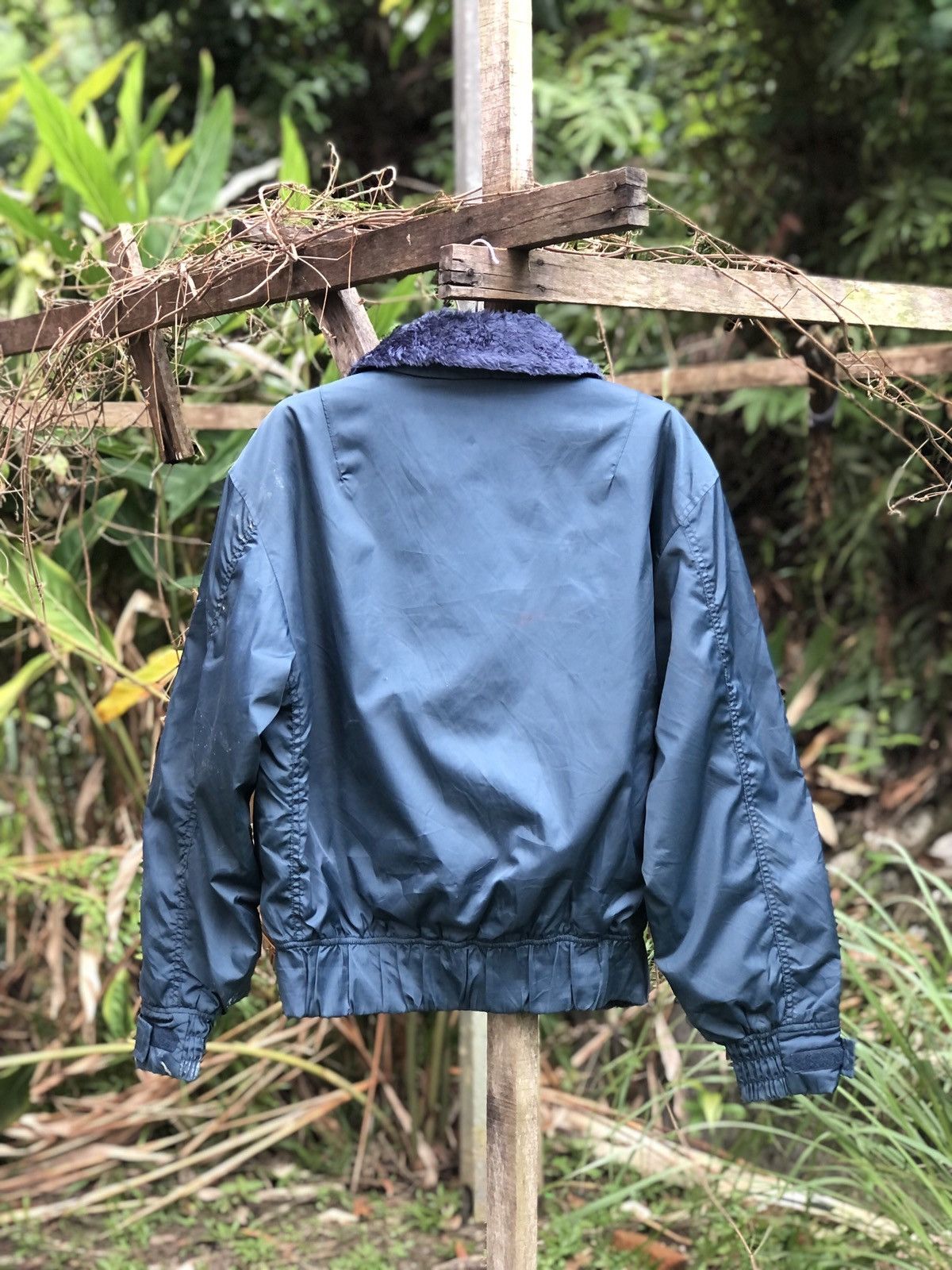 Japanese Brand Vintage 90's Bomber Jacket Fur Collar by Tomahawk Jumper Size US L / EU 52-54 / 3 - 4 Thumbnail