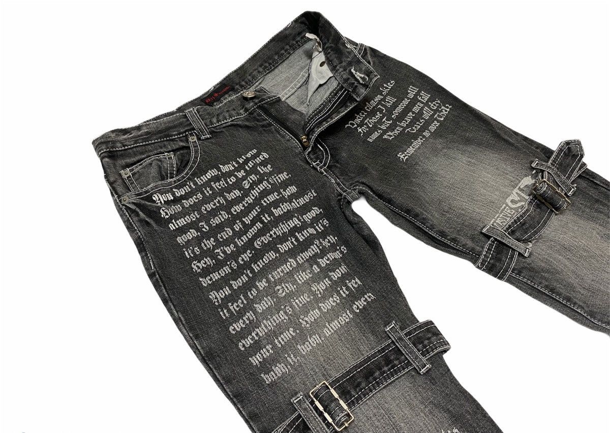 Japanese Brand × Vintage Japanese Poem Tactical Bondage Strap Adjustable Leg Denim Size US 30 / EU 46 - 7 Thumbnail