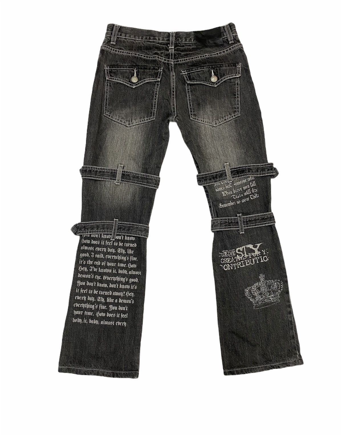 Japanese Brand × Vintage Japanese Poem Tactical Bondage Strap Adjustable Leg Denim Size US 30 / EU 46 - 2 Thumbnail