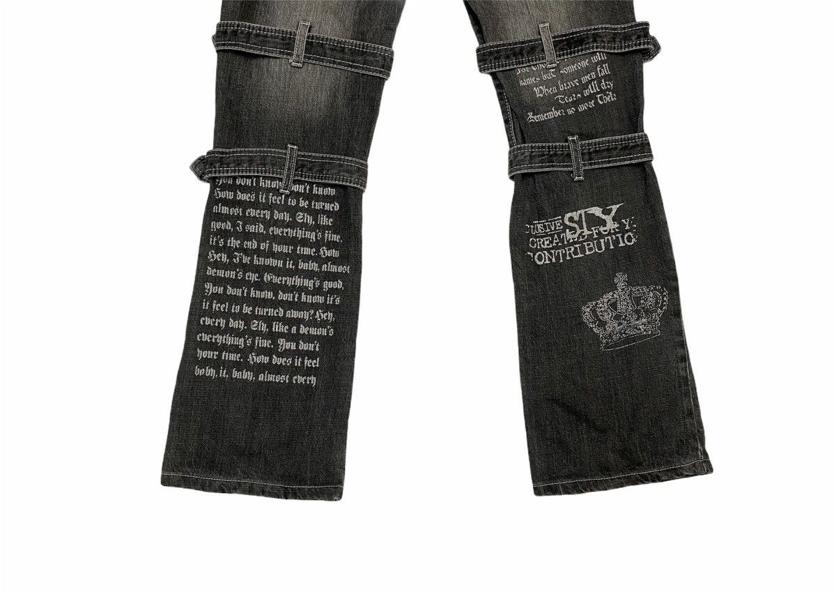 Japanese Brand × Vintage Japanese Poem Tactical Bondage Strap Adjustable Leg Denim Size US 30 / EU 46 - 6 Thumbnail