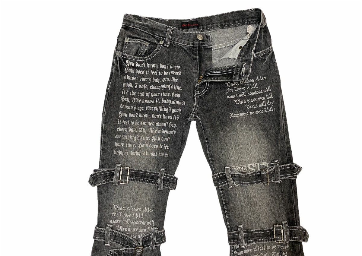 Japanese Brand × Vintage Japanese Poem Tactical Bondage Strap Adjustable Leg Denim Size US 30 / EU 46 - 3 Thumbnail
