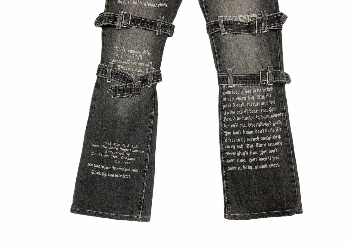Japanese Brand × Vintage Japanese Poem Tactical Bondage Strap Adjustable Leg Denim Size US 30 / EU 46 - 4 Thumbnail