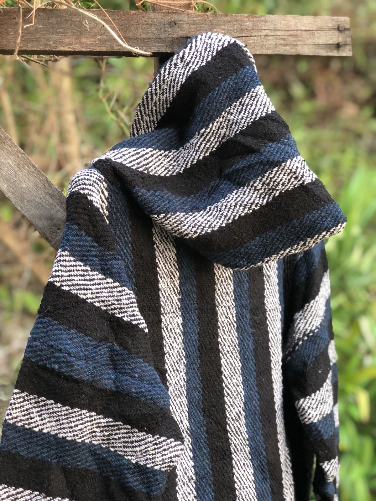 Mexicana Vintage 90's Baja Mexican Striped Pullover Sweater Hoodie Size US XXL / EU 58 / 5 - 5 Thumbnail