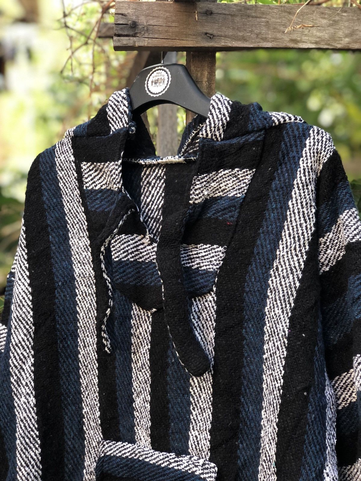 Mexicana Vintage 90's Baja Mexican Striped Pullover Sweater Hoodie Size US XXL / EU 58 / 5 - 2 Thumbnail