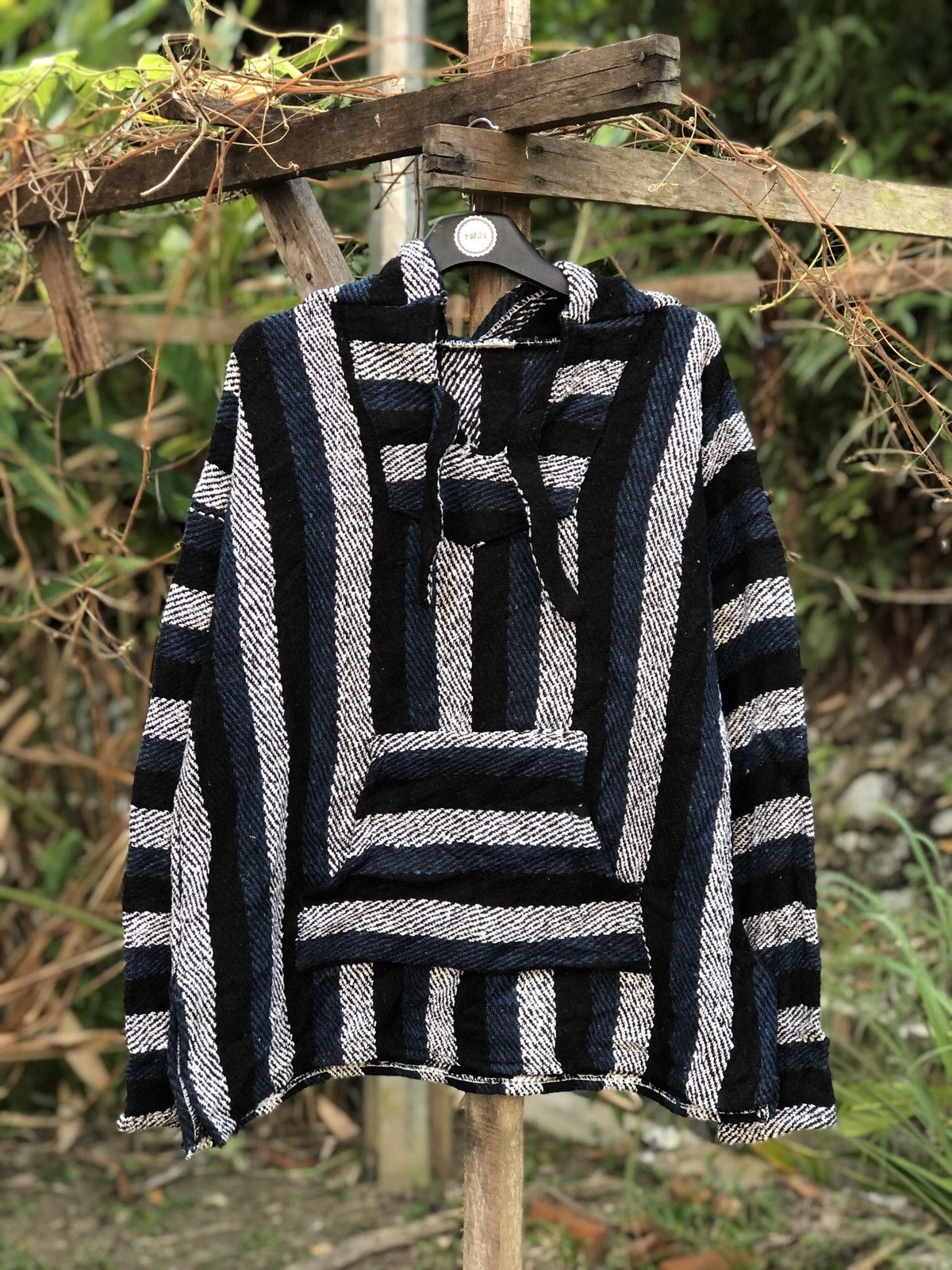 Mexicana Vintage 90's Baja Mexican Striped Pullover Sweater Hoodie Size US XXL / EU 58 / 5 - 1 Thumbnail