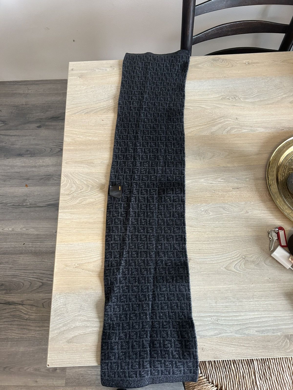 Fendi FF Zucca Monogram Wool Scarf Size ONE SIZE - 3 Thumbnail
