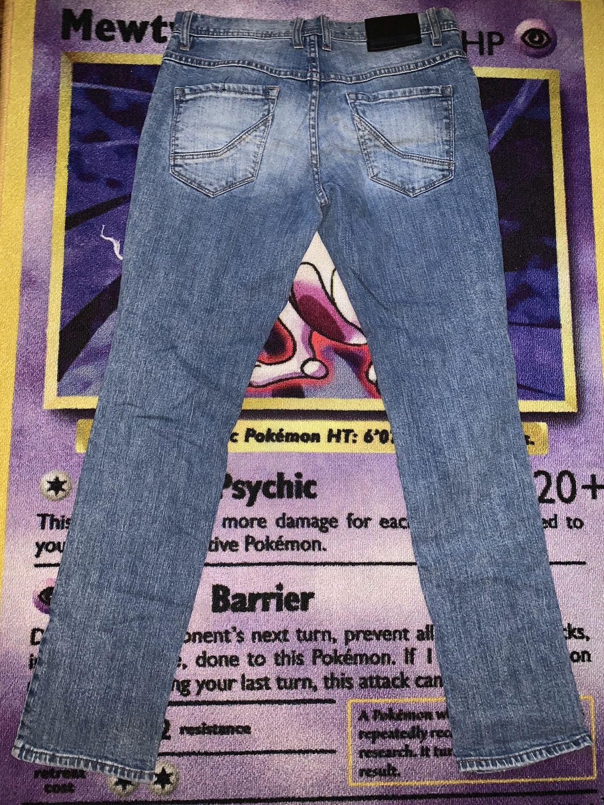 Vintage Distressed Blue Denim Jeans Size US 30 / EU 46 - 2 Thumbnail
