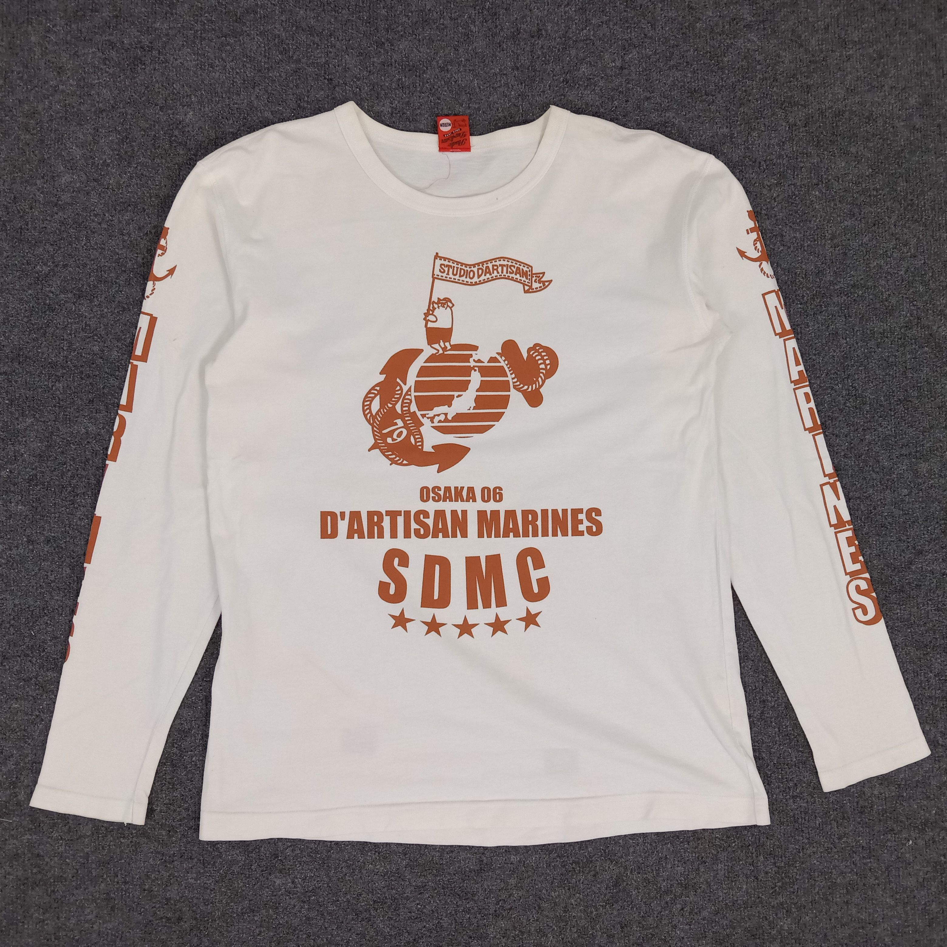 Japanese Brand × Studio D'Artisan × Vintage Studio D'artisan Marines SDMC Long Sleeve Tshirt Size US M / EU 48-50 / 2 - 1 Thumbnail