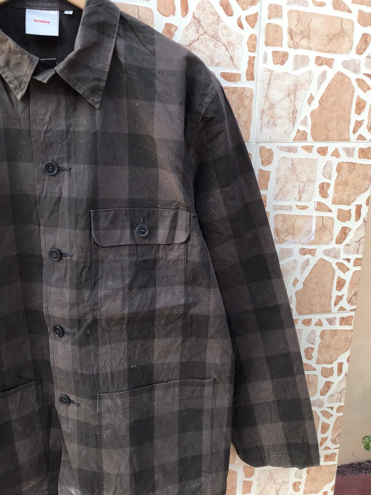 Beams Plus × Japanese Brand BEAMS STRIPED WORKWEAR JACKET Size US L / EU 52-54 / 3 - 5 Thumbnail