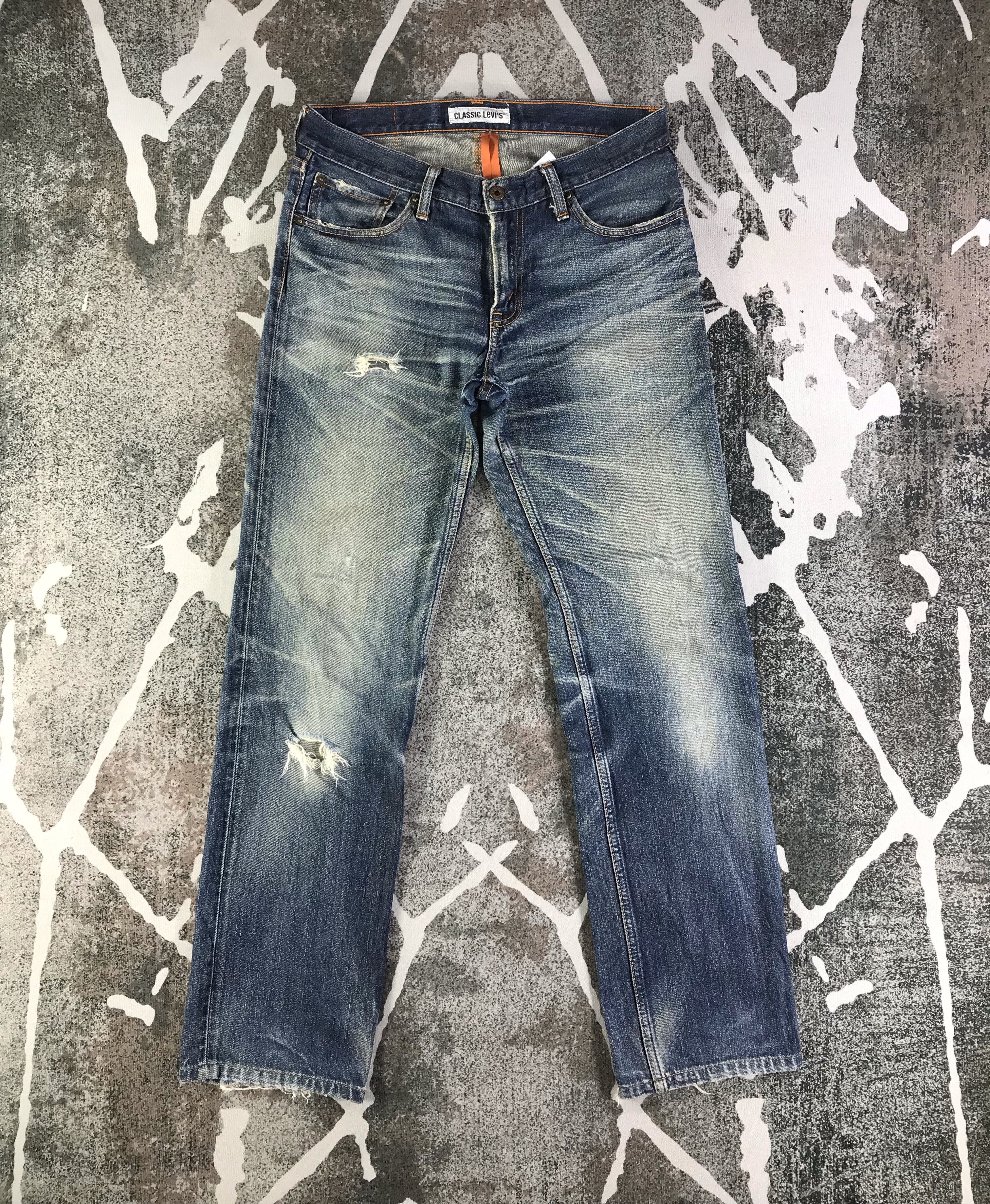 image of Distressed Denim x Levis Vintage Levis 502 Jeans Ripped Denim in Blue, Men's (Size 32)