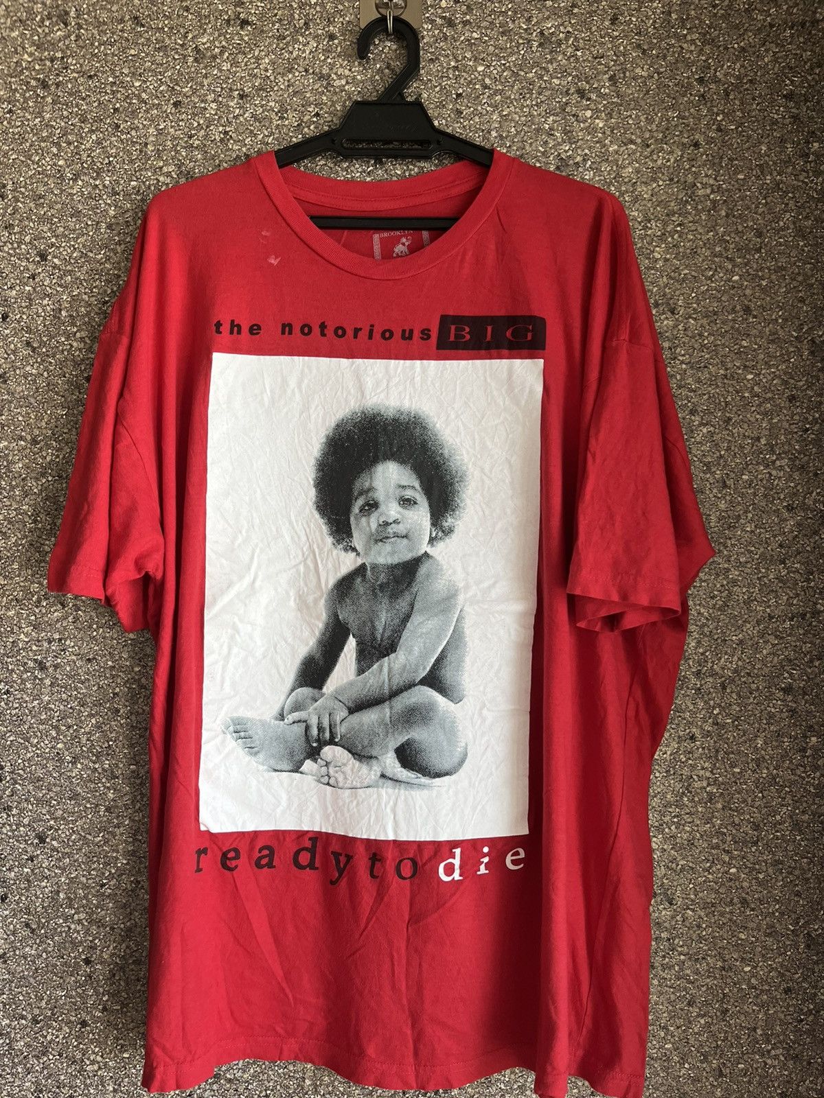 image of Band Tees x Rap Tees The Notorious Big Ft40 in Red, Men's (Size 2XL)