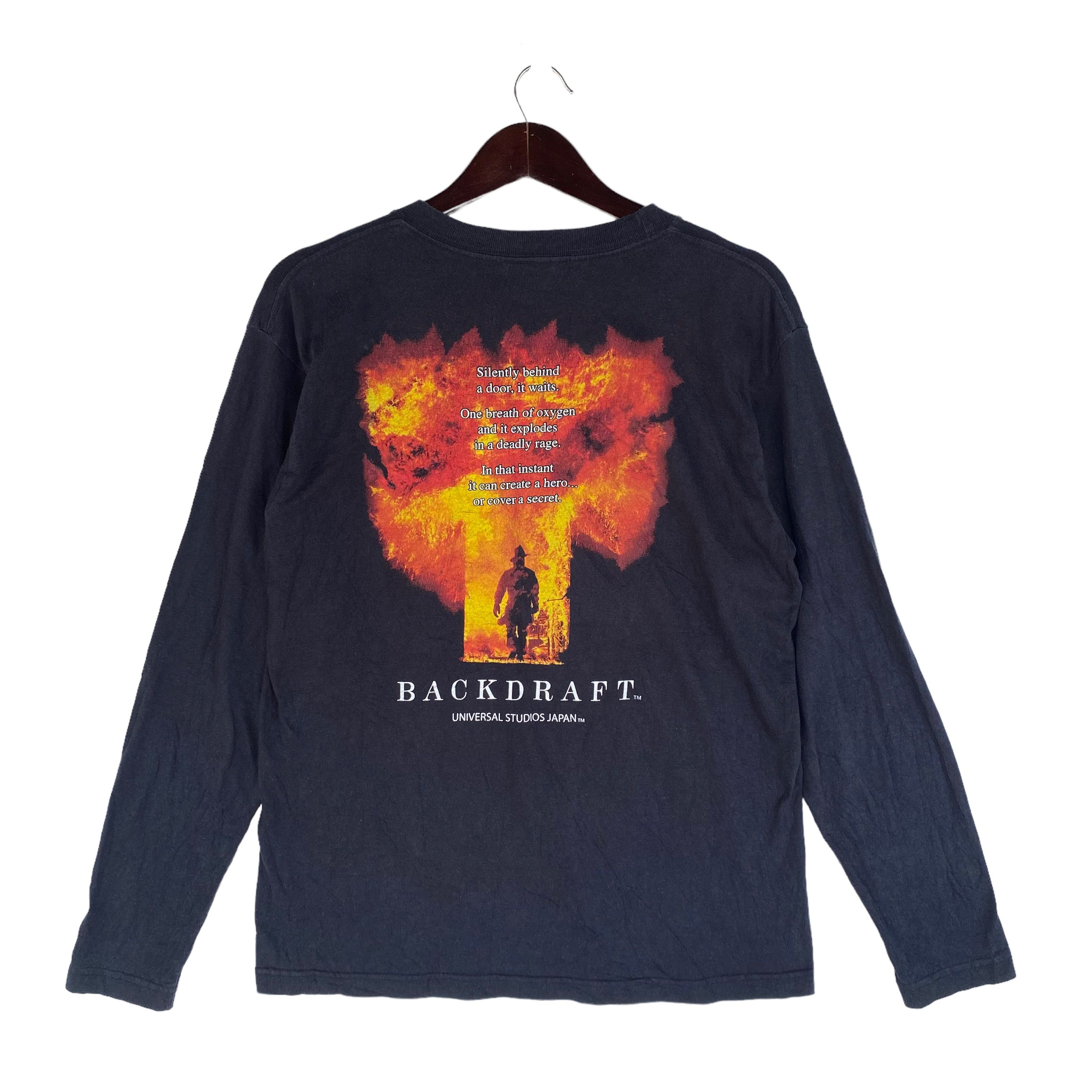 💥VINTAGE BACKDRAFT American action thriller film movie shirt