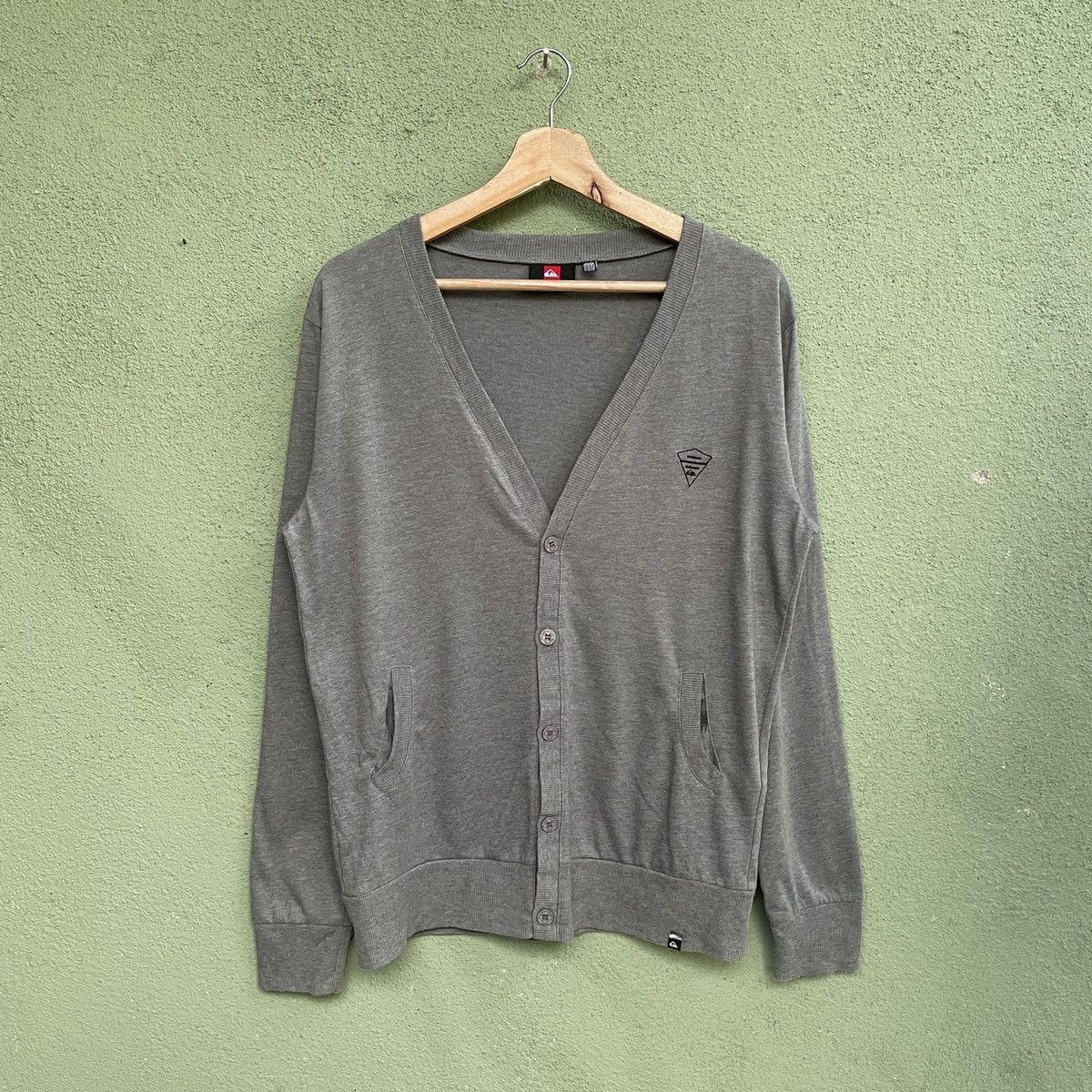Aran Isles Knitwear Vintage Quiksilver Kurt Cobain Style Grey Cardigan Knitwear Size US M / EU 48-50 / 2 - 1 Thumbnail