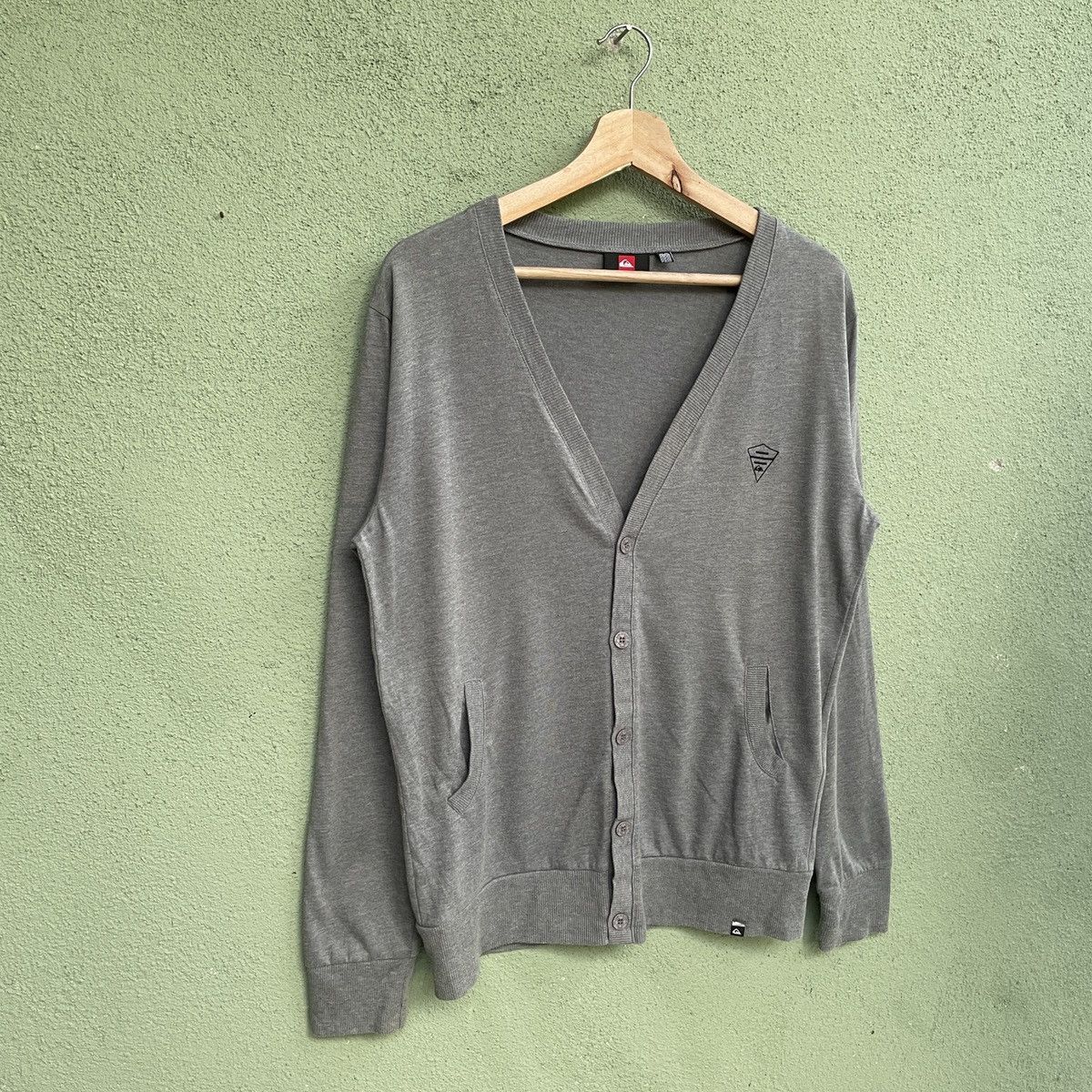 Aran Isles Knitwear Vintage Quiksilver Kurt Cobain Style Grey Cardigan Knitwear Size US M / EU 48-50 / 2 - 2 Thumbnail