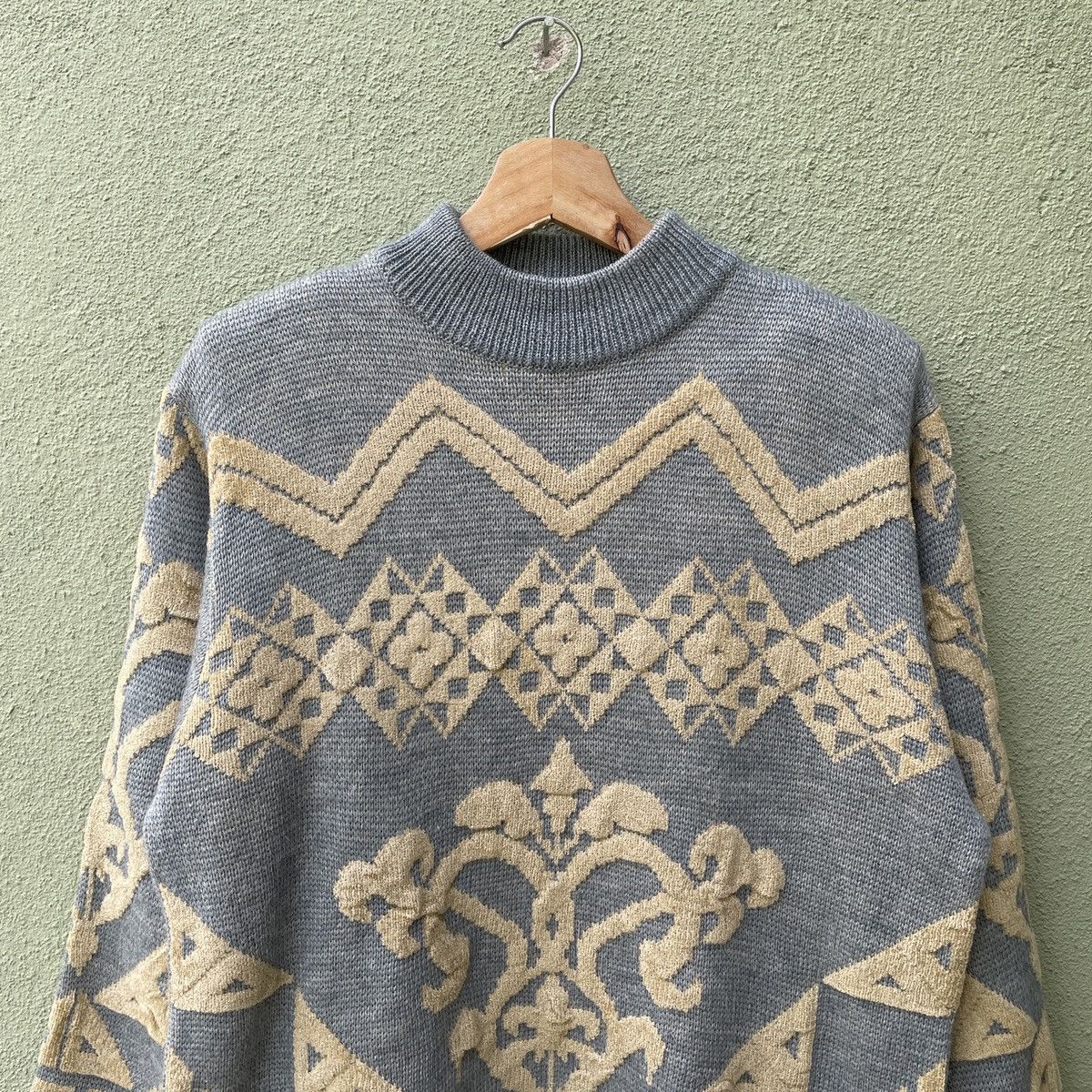 Aran Isles Knitwear Vintage BIANCA Rare Design Full Print Knitwear Sweater JAPAN Size US L / EU 52-54 / 3 - 3 Thumbnail