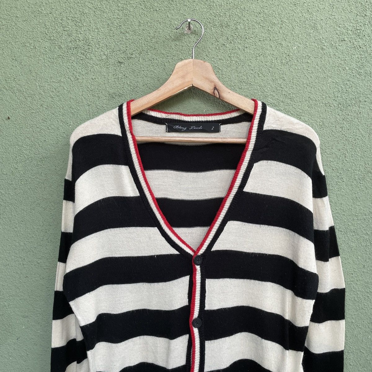 Aran Isles Knitwear Vintage Japanese Brand Striped Cardigan Knitwear Nice Design Size US M / EU 48-50 / 2 - 3 Thumbnail
