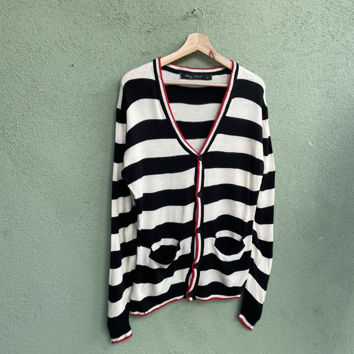 Aran Isles Knitwear Vintage Japanese Brand Striped Cardigan Knitwear Nice Design Size US M / EU 48-50 / 2 - 2 Thumbnail