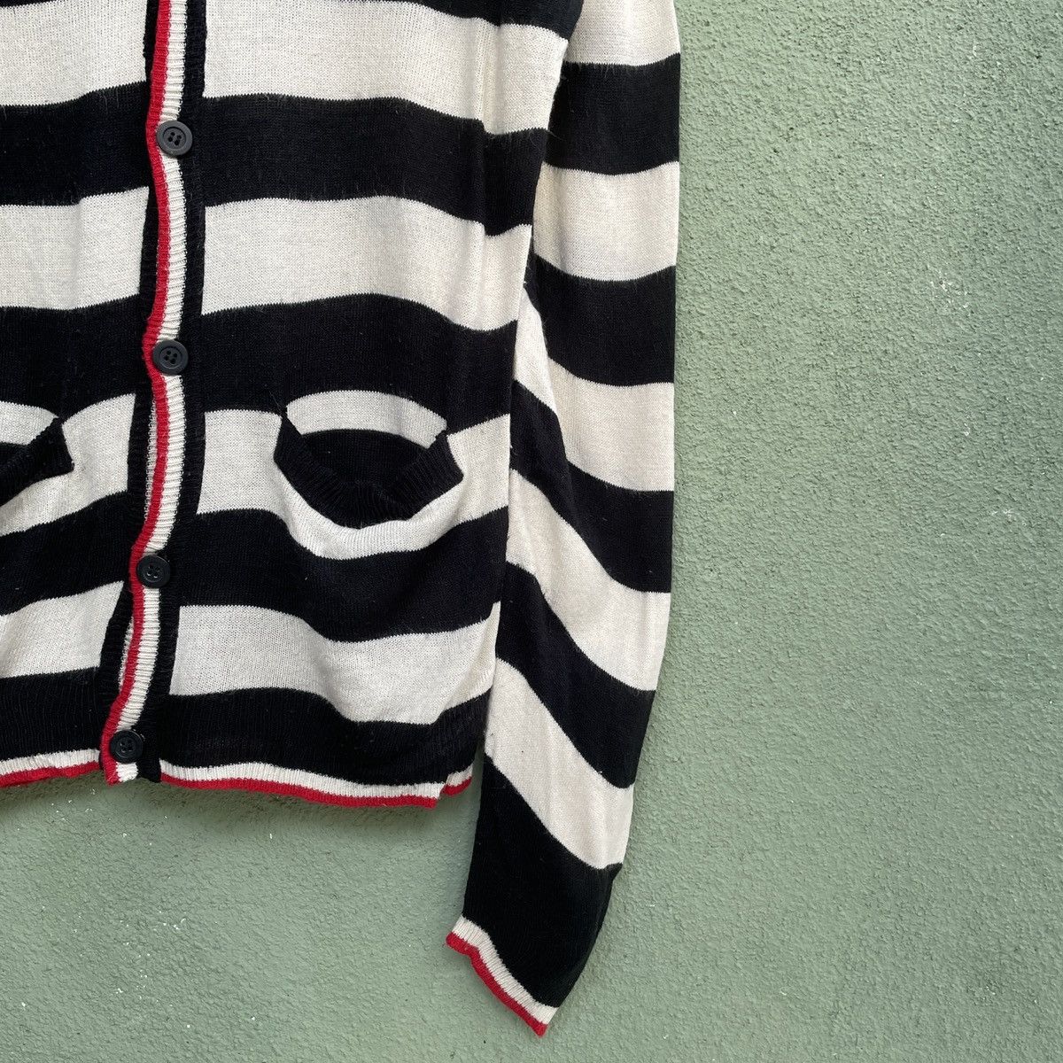 Aran Isles Knitwear Vintage Japanese Brand Striped Cardigan Knitwear Nice Design Size US M / EU 48-50 / 2 - 5 Thumbnail
