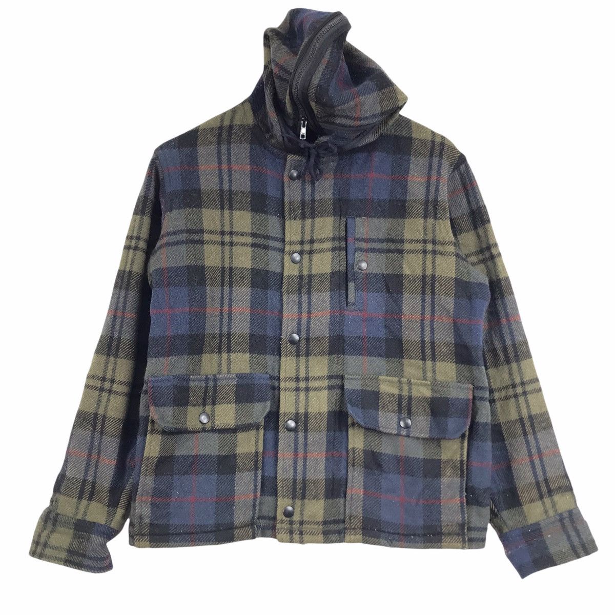 Vtg JOHNSON WOLLEN MILLS USA Handmade Tartan Chore Jacket