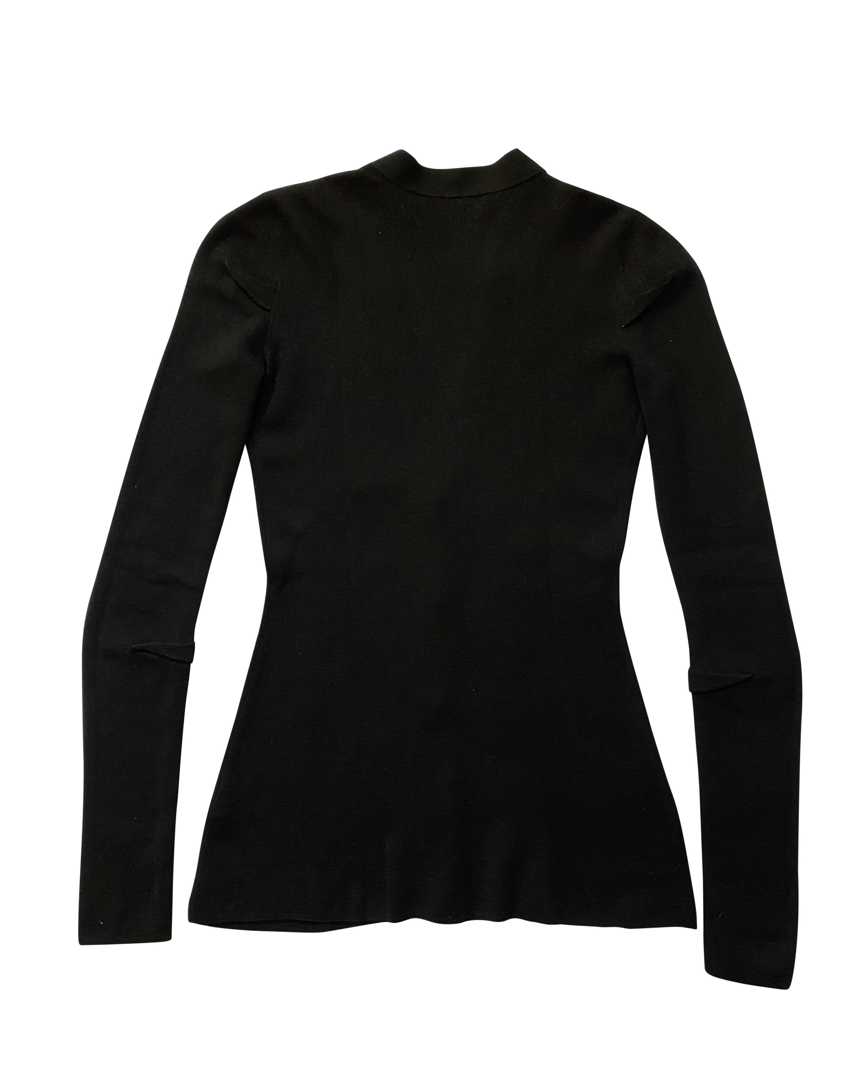 Alexander Wang ⚡️𝐐𝐔𝐈𝐂𝐊 𝐒𝐀𝐋𝐄⚡️ Alexander Wang black knit Cardigan Size US XS / EU 42 / 0 - 2 Thumbnail