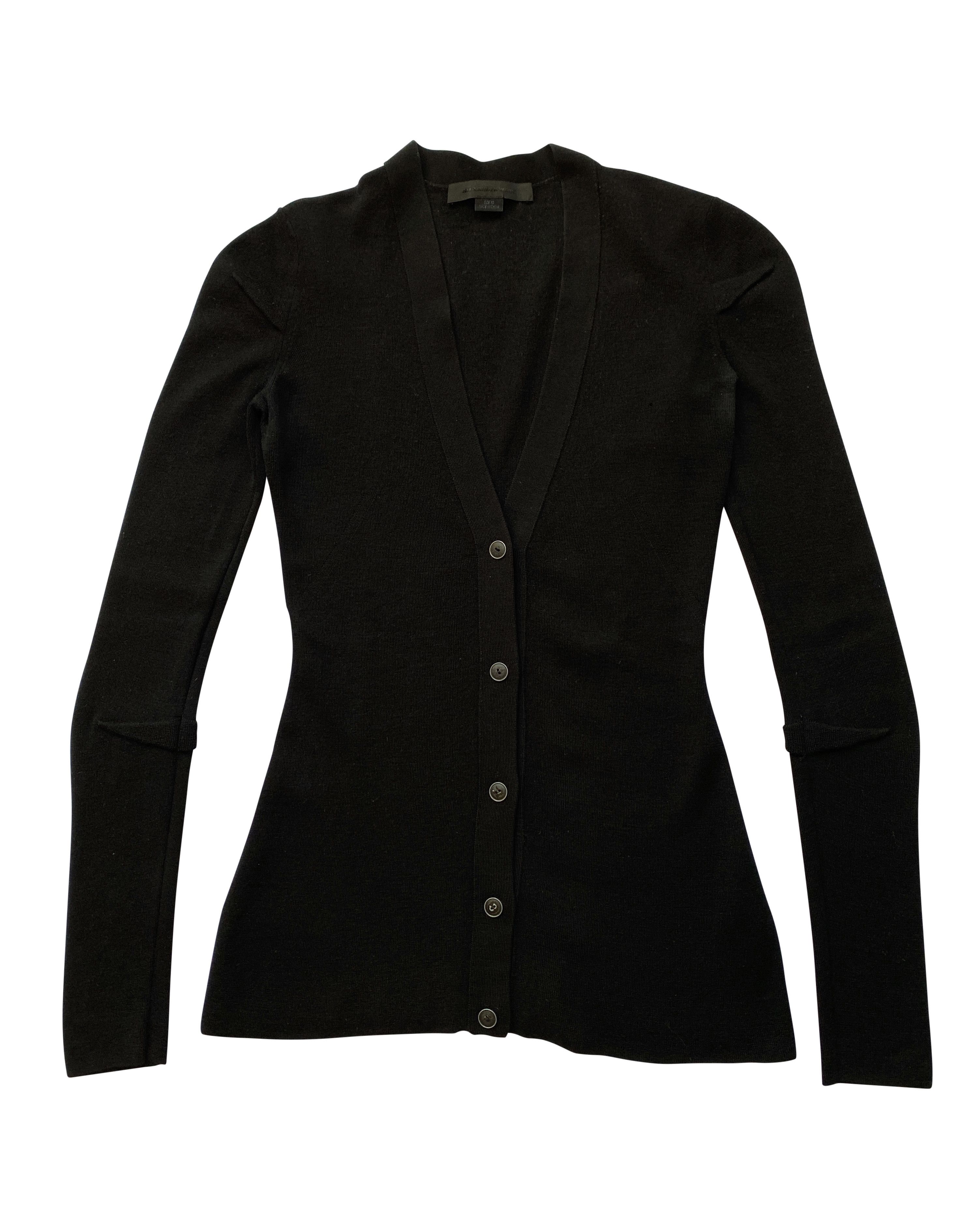 Alexander Wang ⚡️𝐐𝐔𝐈𝐂𝐊 𝐒𝐀𝐋𝐄⚡️ Alexander Wang black knit Cardigan Size US XS / EU 42 / 0 - 1 Thumbnail